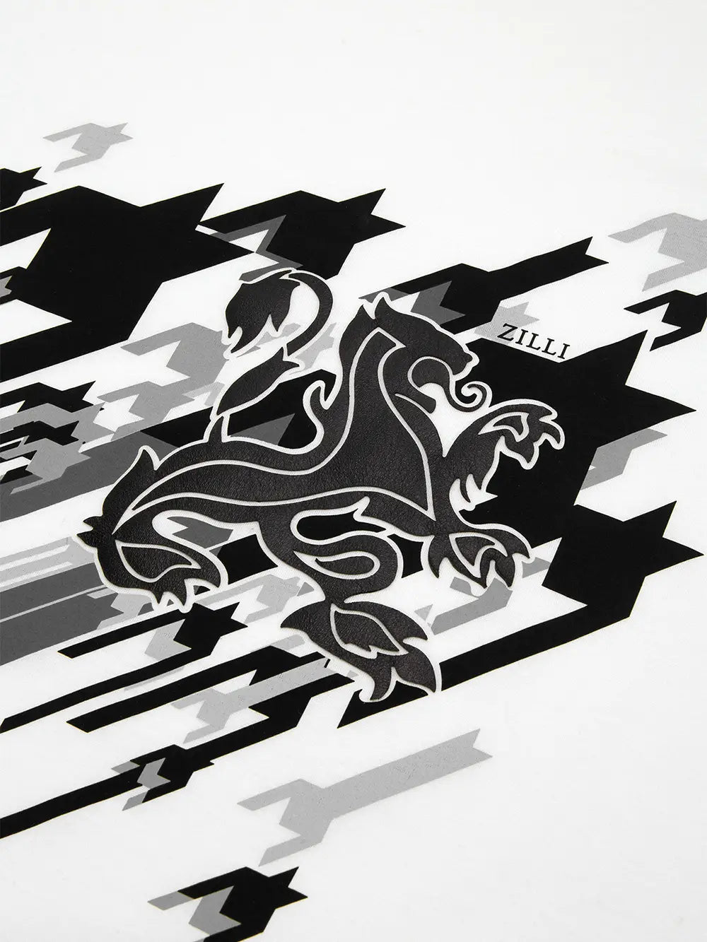 تي شيرت جريفون مرصع بجلد الخروف