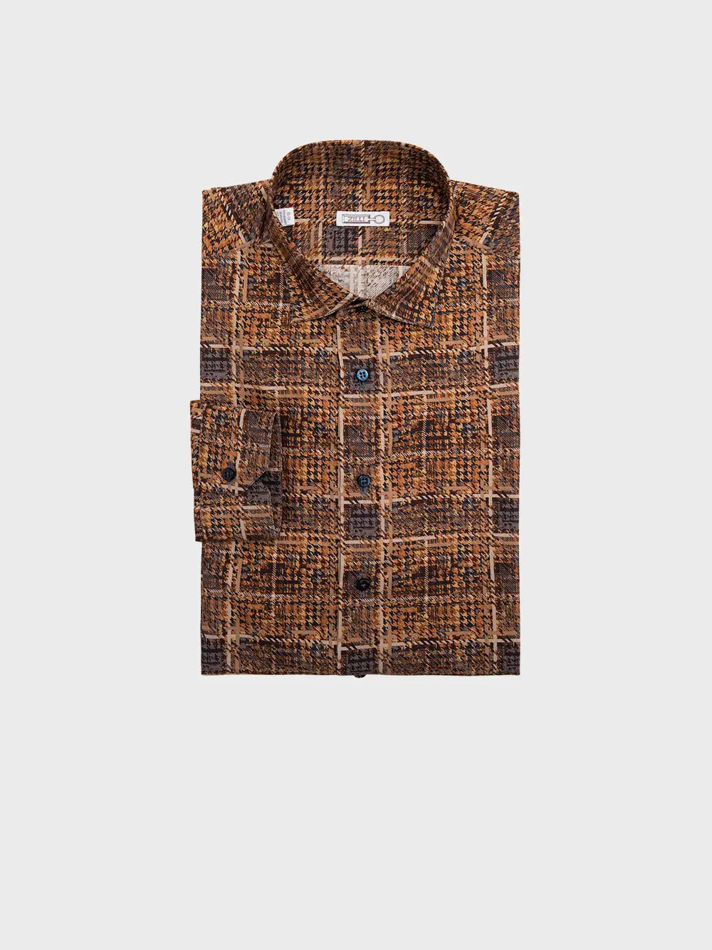 قميص كلاسيكي بأكمام طويلة من القطن الفانيلا الكلاسيكي