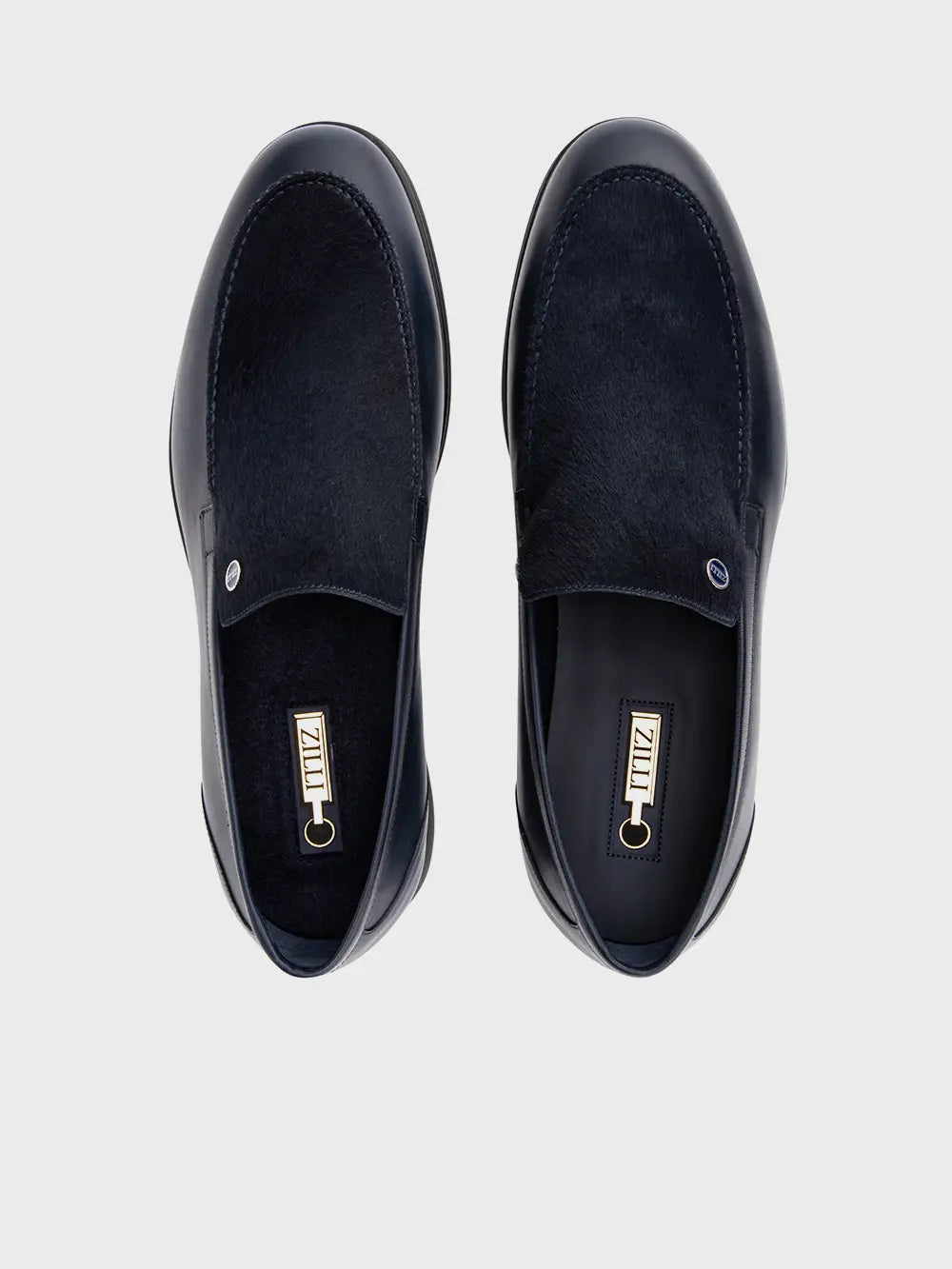 حذاء بدون كعب من جلد العجل المصقول