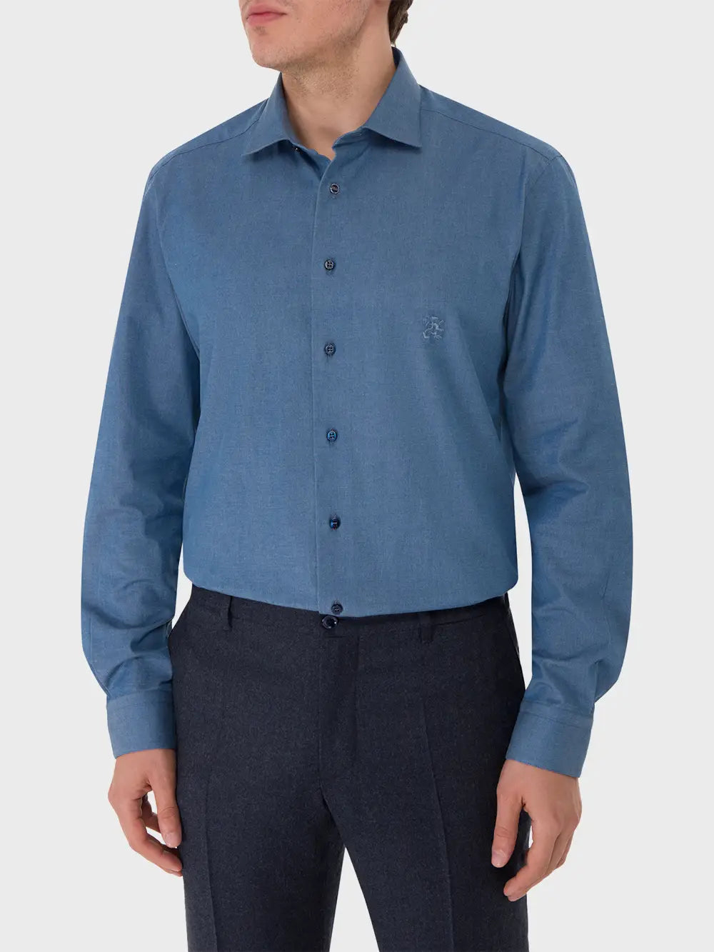 أكمام طويلة كلاسيكية بأكمام طويلة كلاسيكية بتطريز غريفون صغير