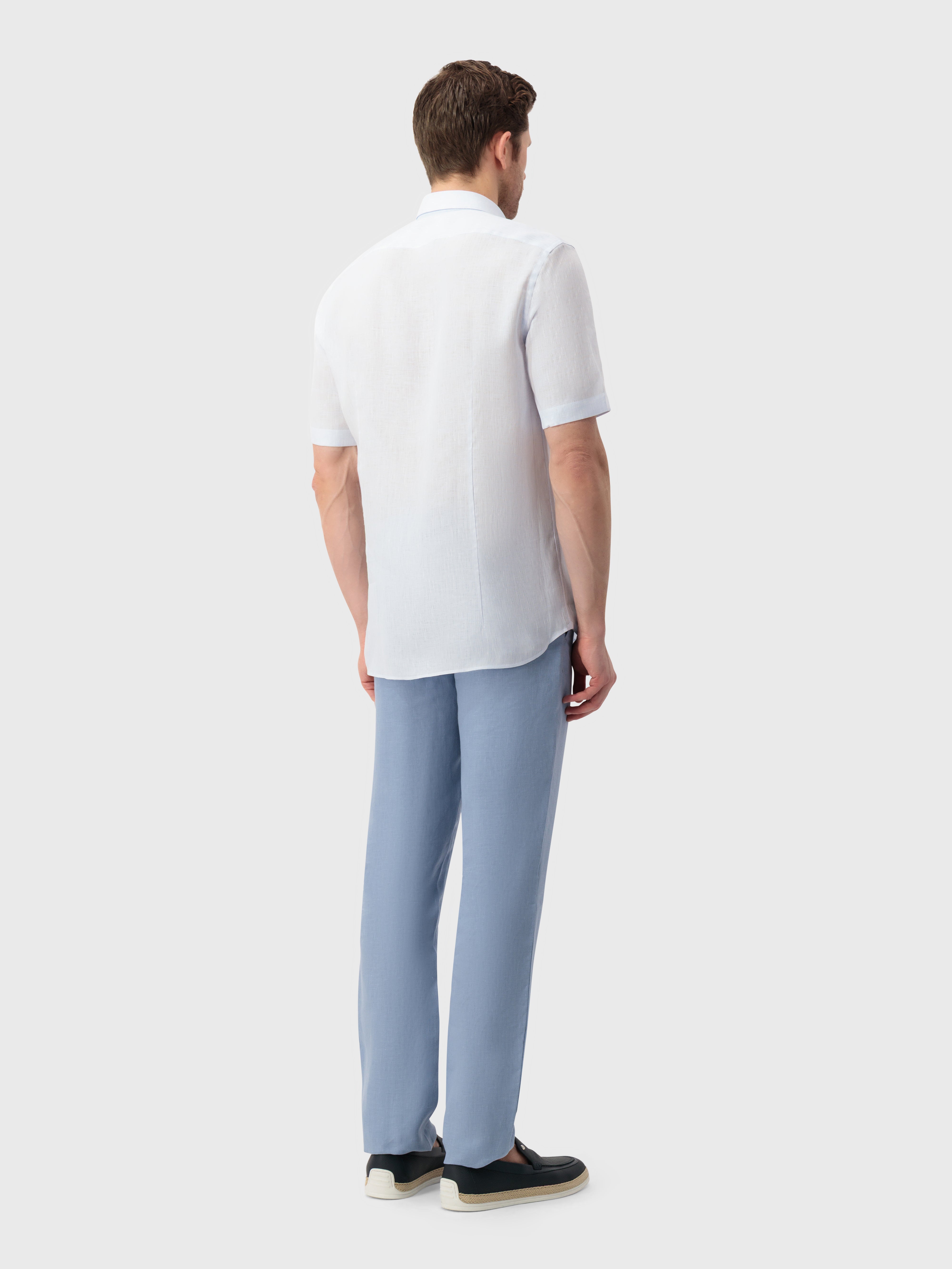 قميص كتان - أزرق أكسفورد