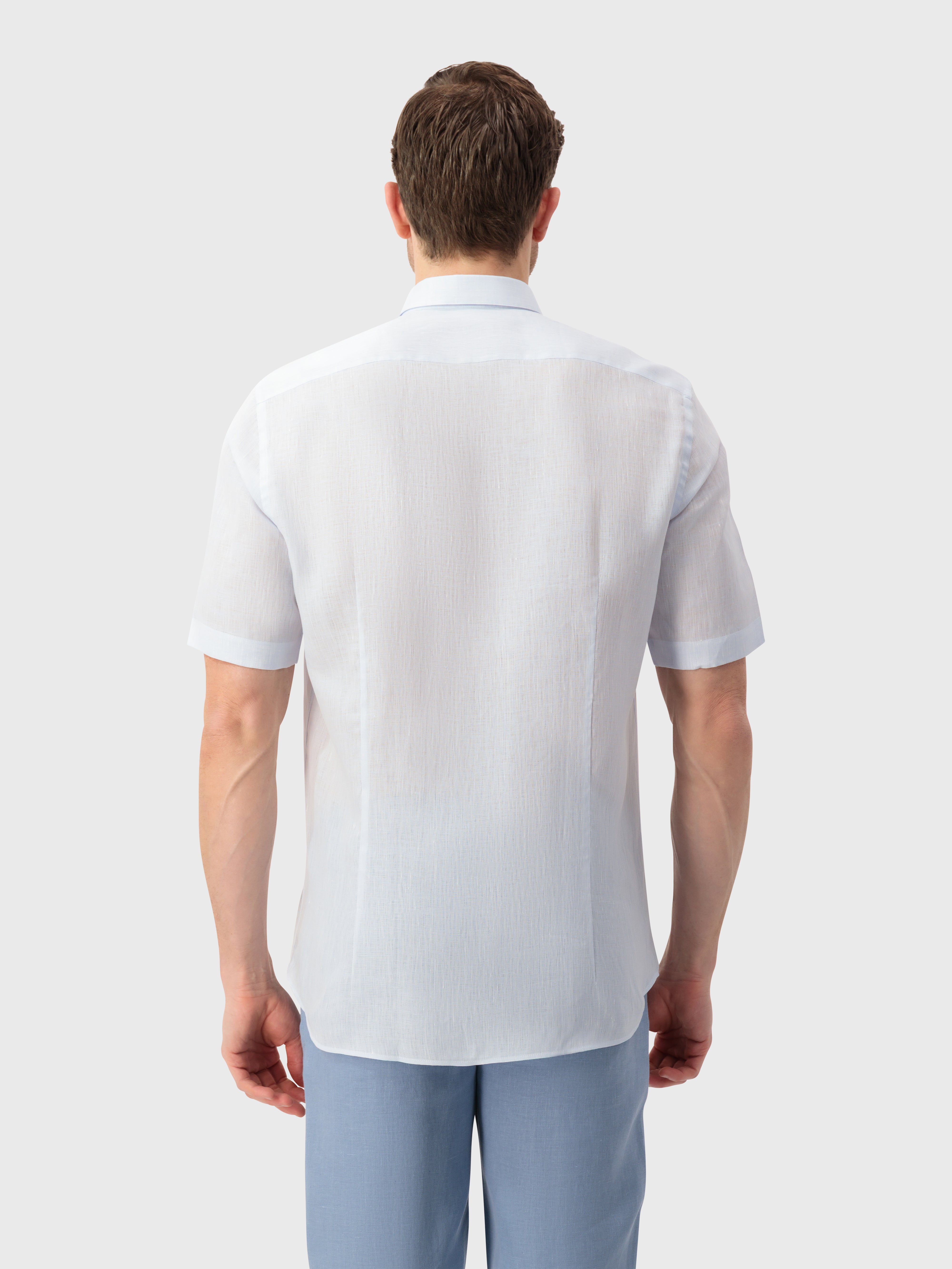 قميص كتان - أزرق أكسفورد