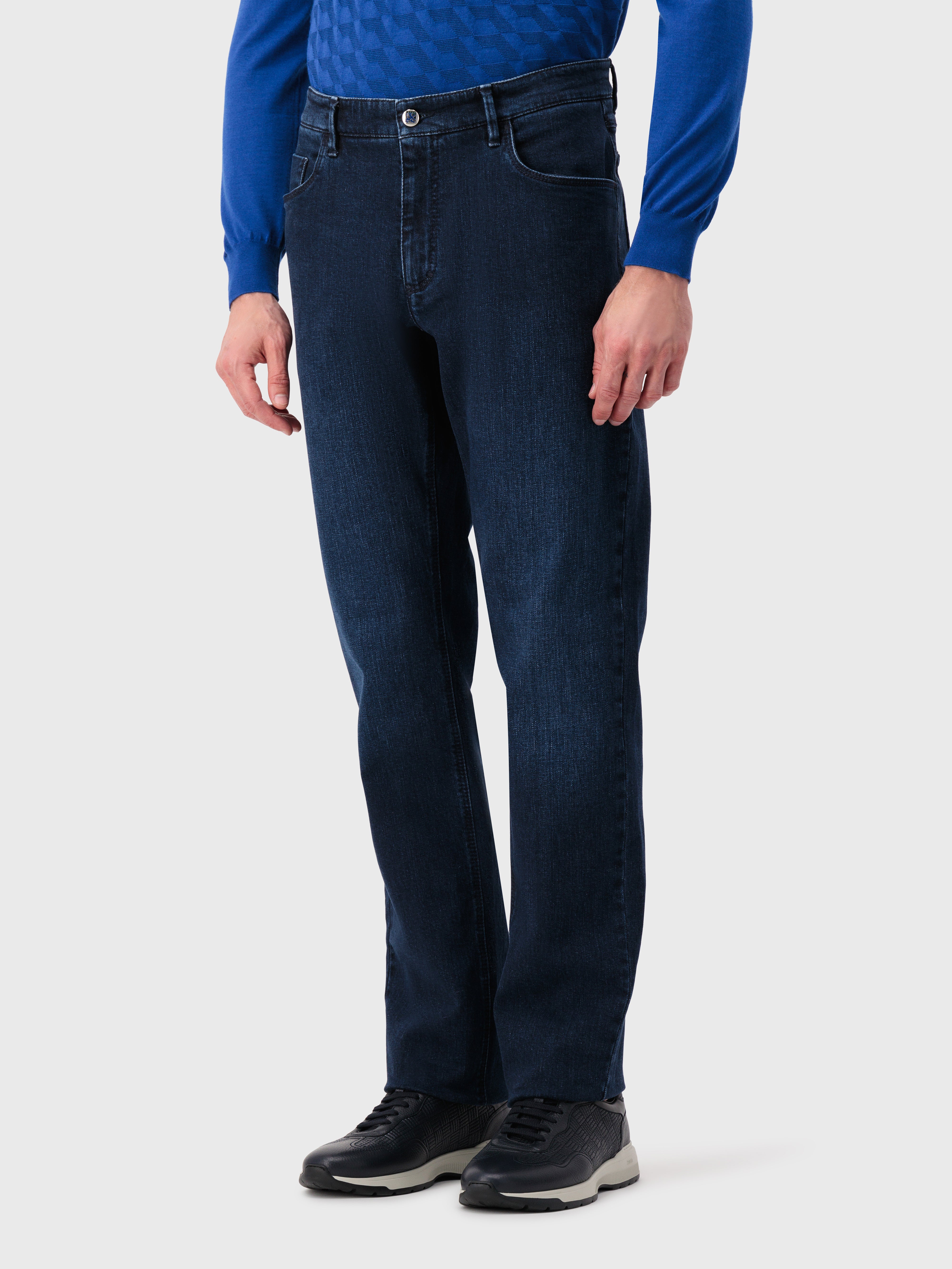 جينز قطني أزرق