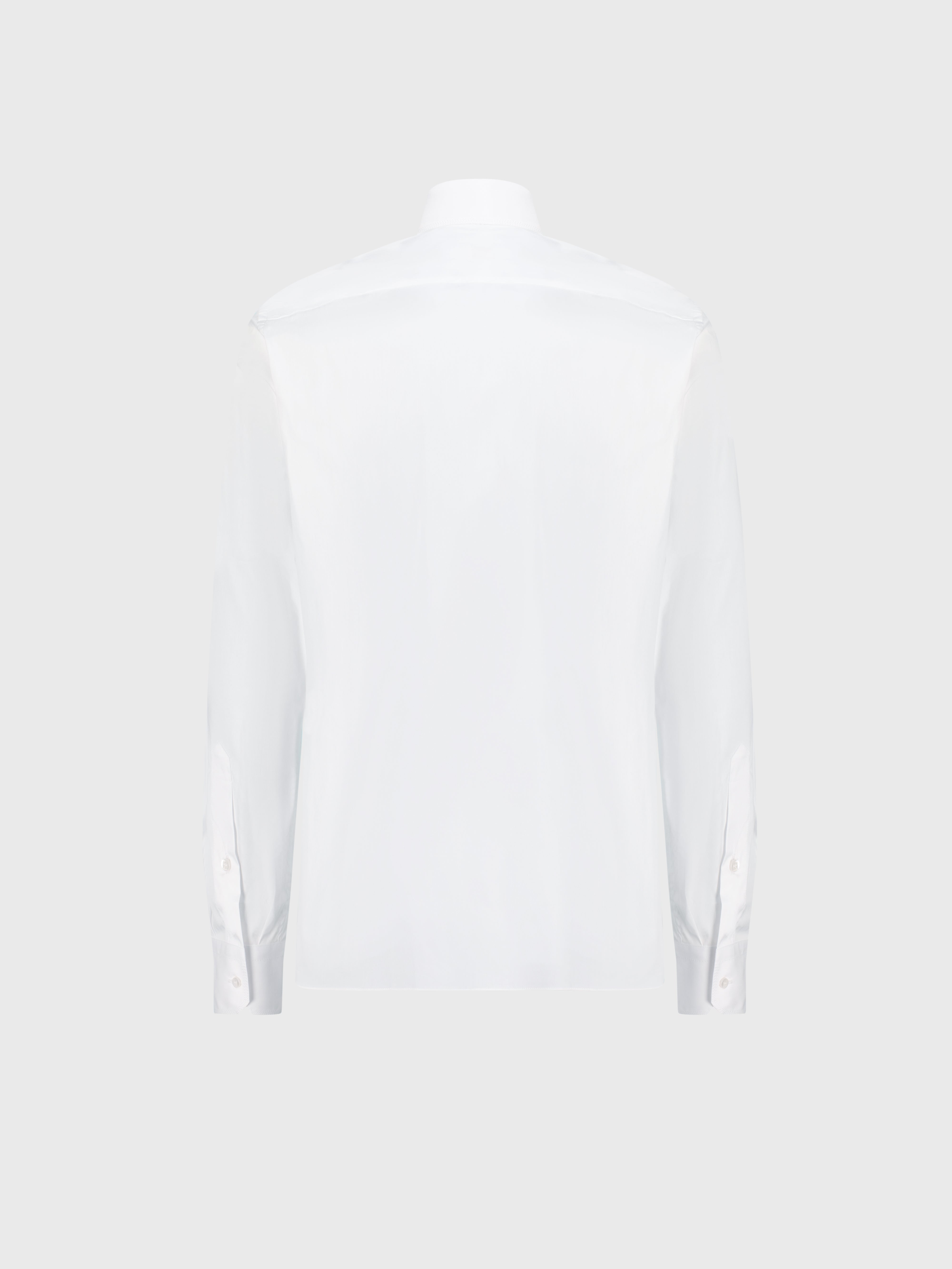 قميص بخياطة ثلاثية مميزة أبيض