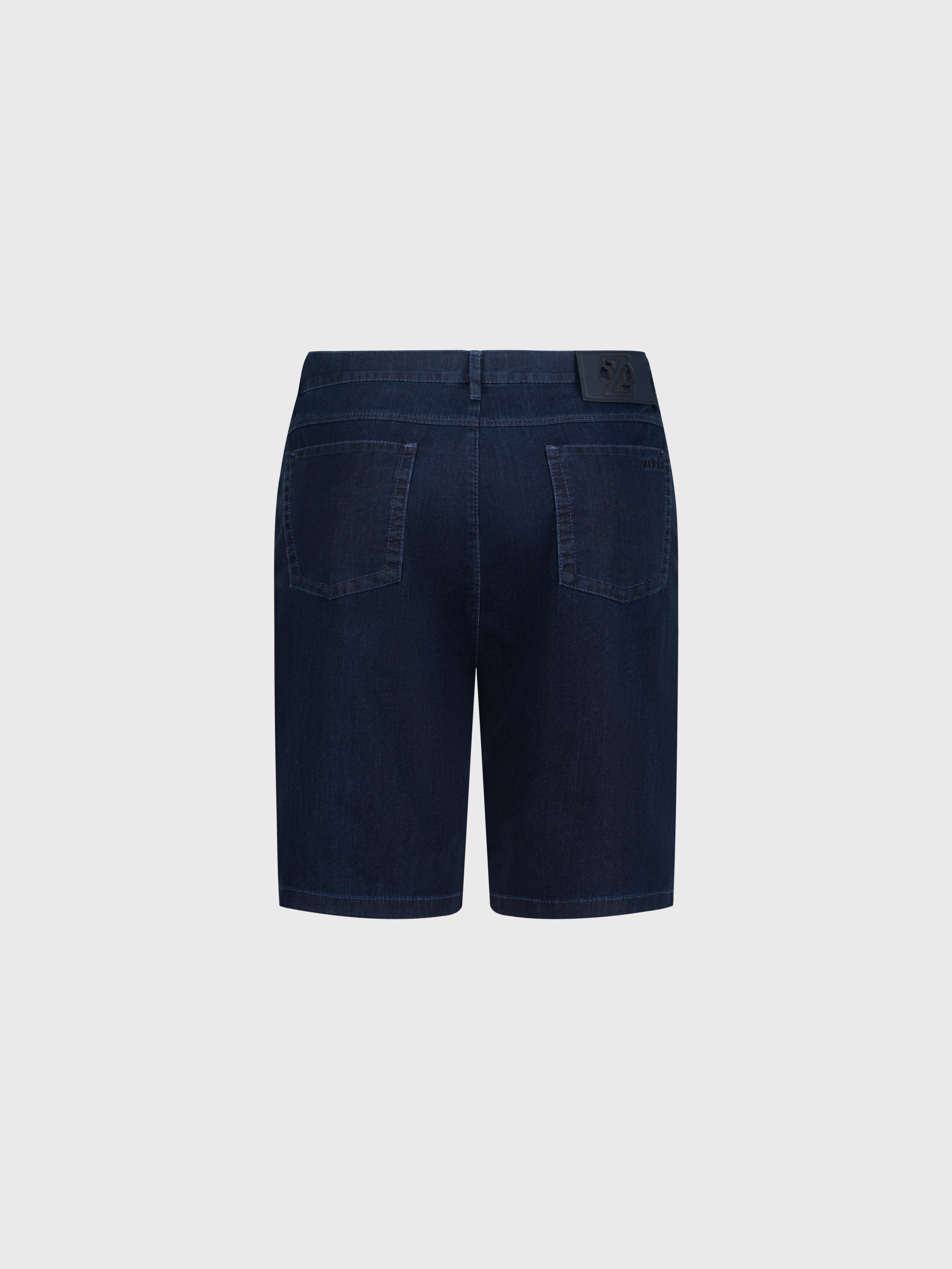 شورت جينز قطن جينز بتطريز زيللي - جينز أزرق