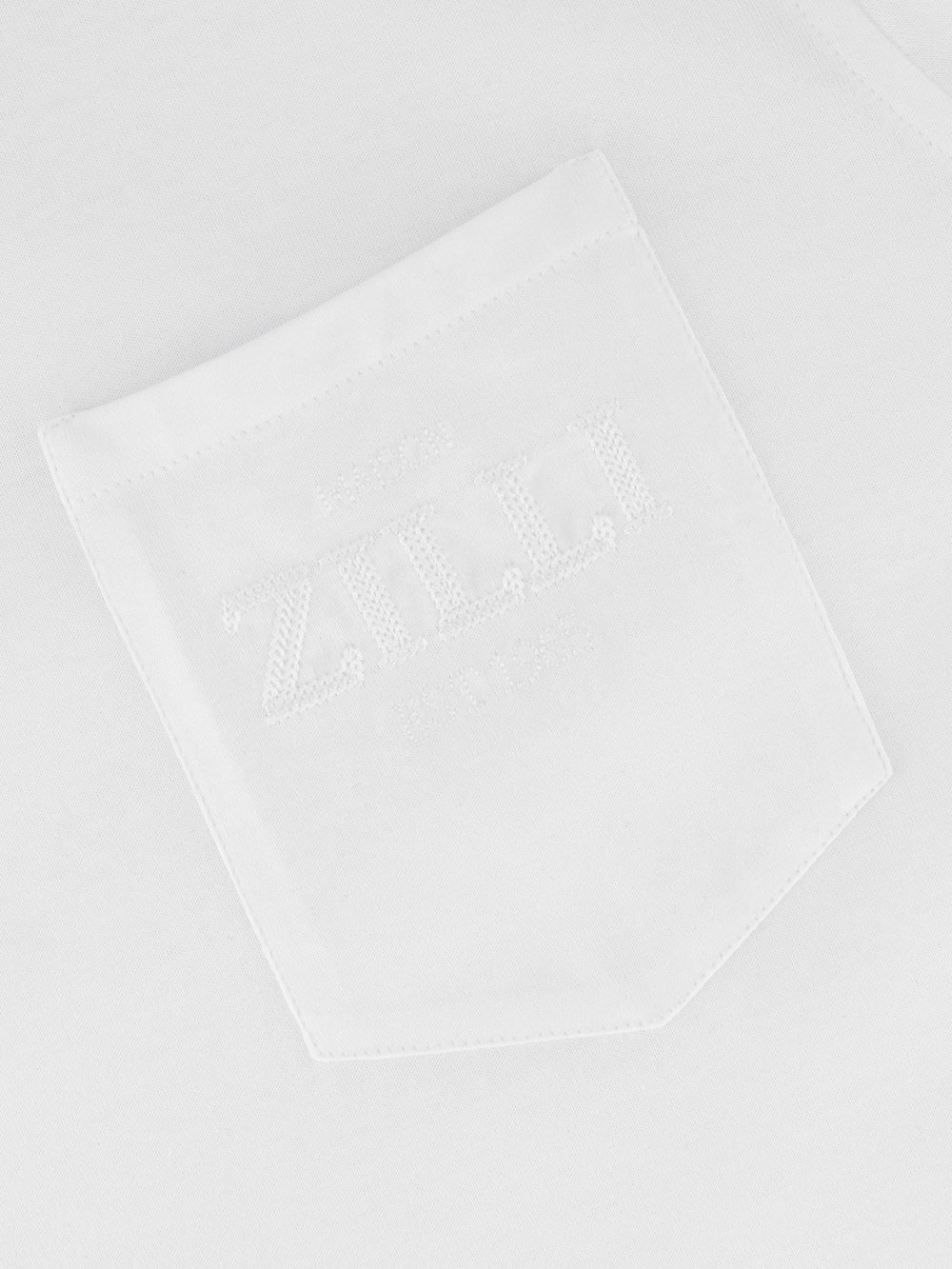 قميص قطن بجيب على الصدر من زيللي - أبيض