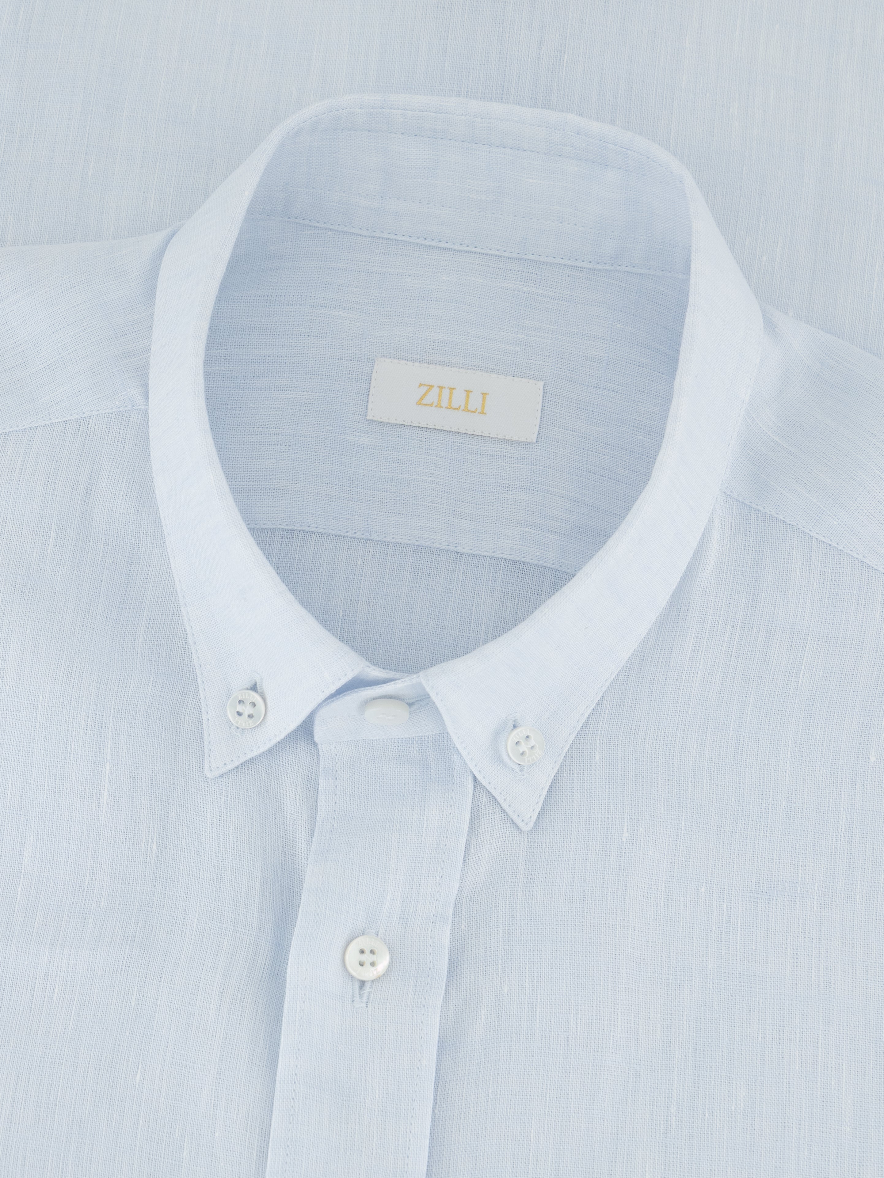 قميص كتان - أزرق أكسفورد