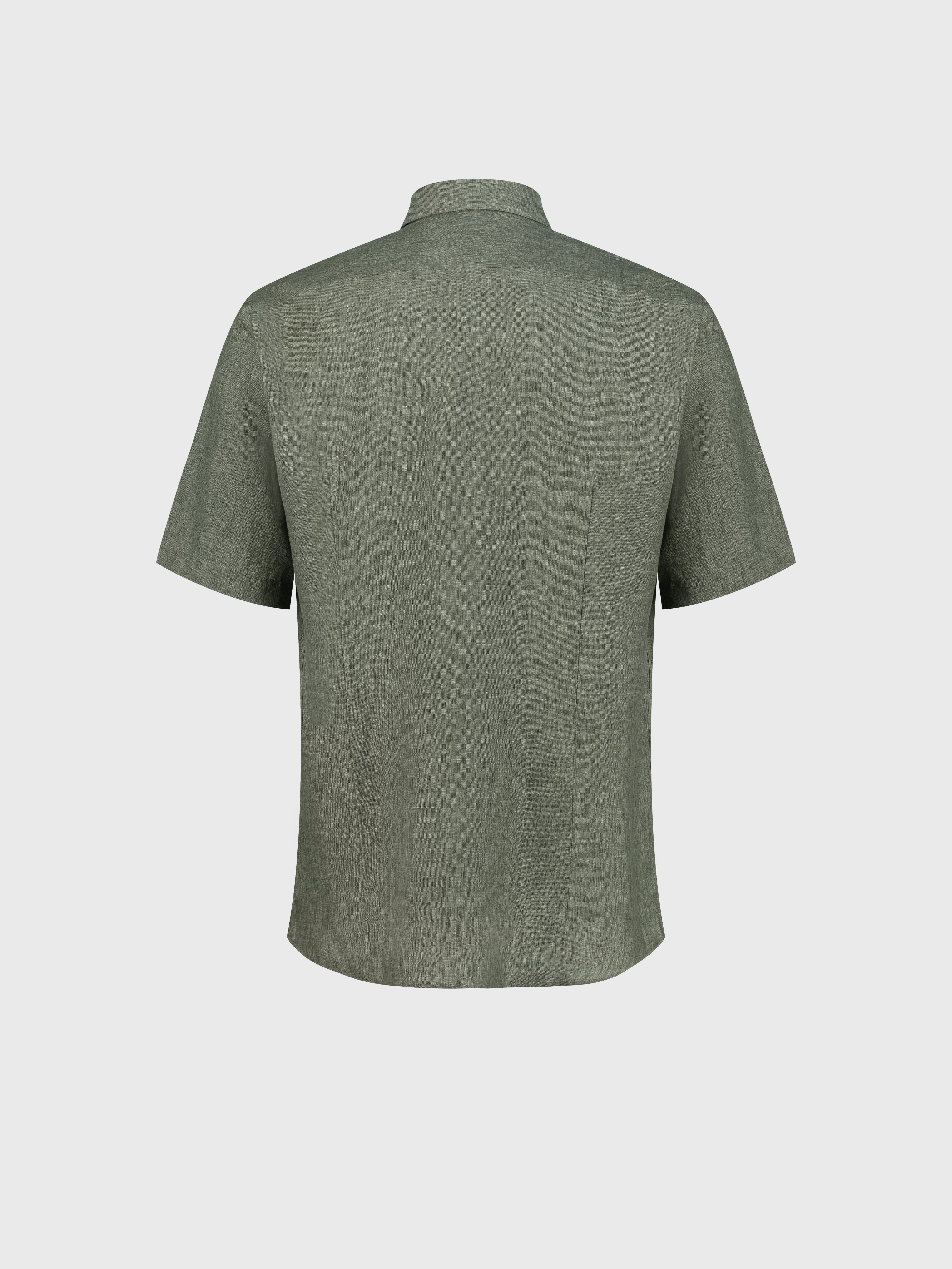 قميص كتان - عسكري غامق