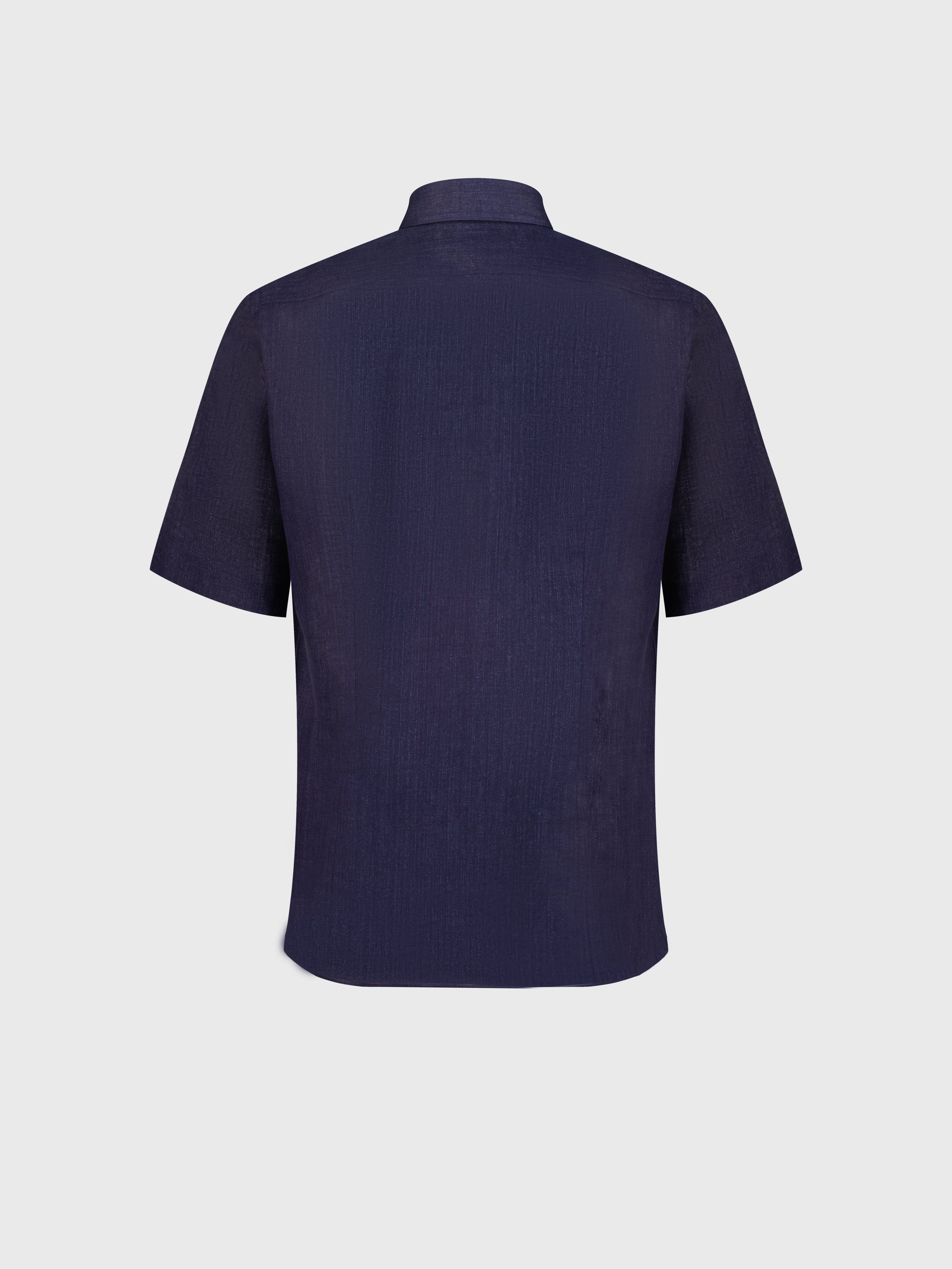 قميص كتان - أزرق كحلي