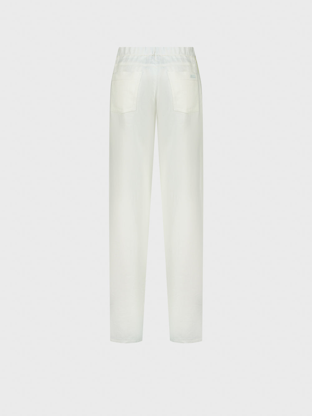 بنطلون كتان بقصة ضيقة من الكتان - أبيض