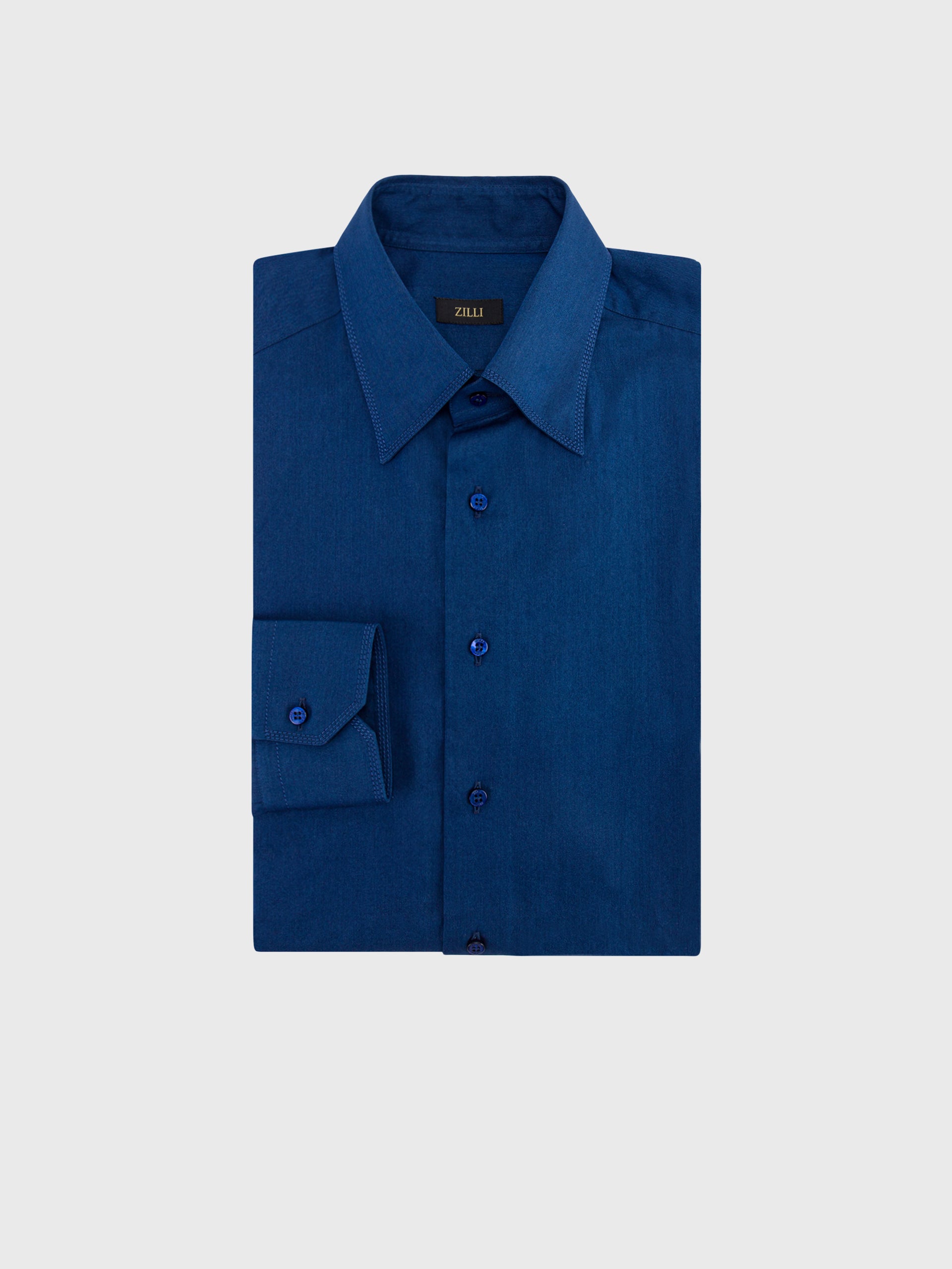 قميص بأكمام طويلة من القطن والليكرا