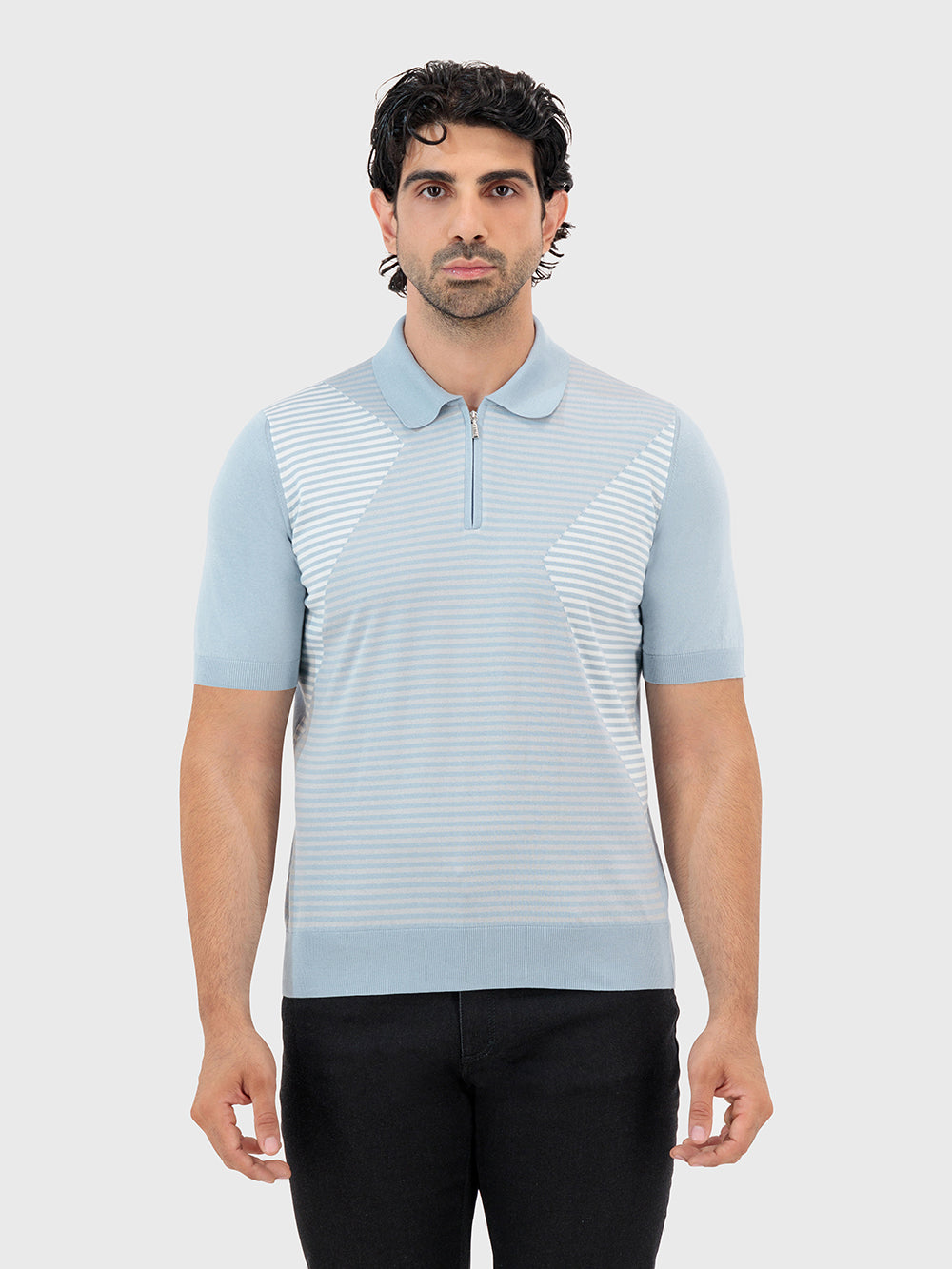 بولو بولو مخطط بأكمام قصيرة