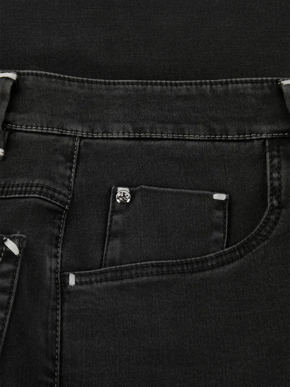 Zilli Slim Fit Jeans with Embossed Calf Skin Patch