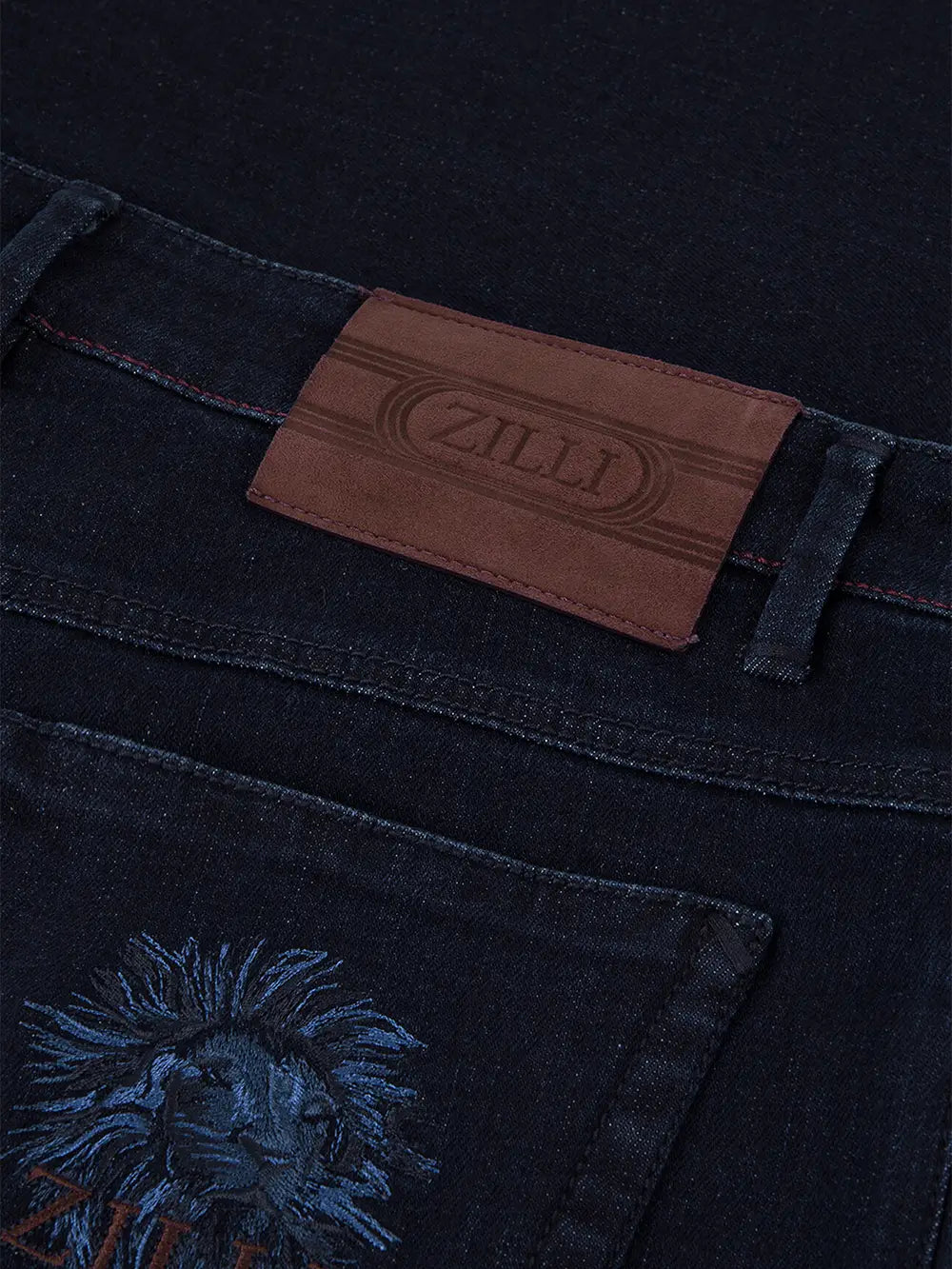 Zilli Regular Fit Jeans - Iconic Lion Embroidery