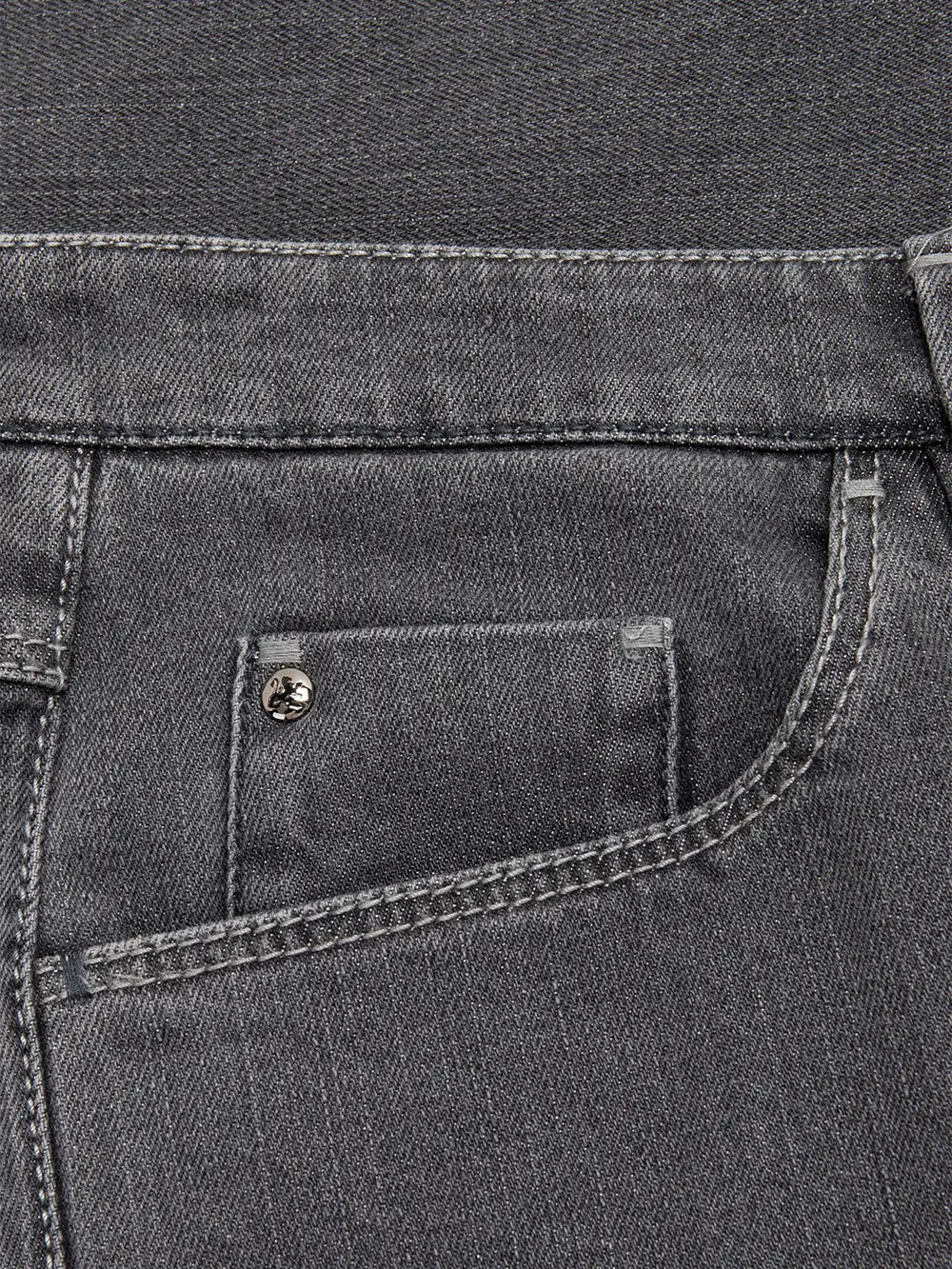 Regular Fit Stretch Cotton Jeans with Crocodile Details