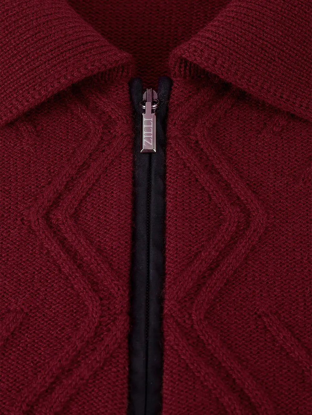 Zilli Mirror Lozenges Jacquard Weave Zipped Polo