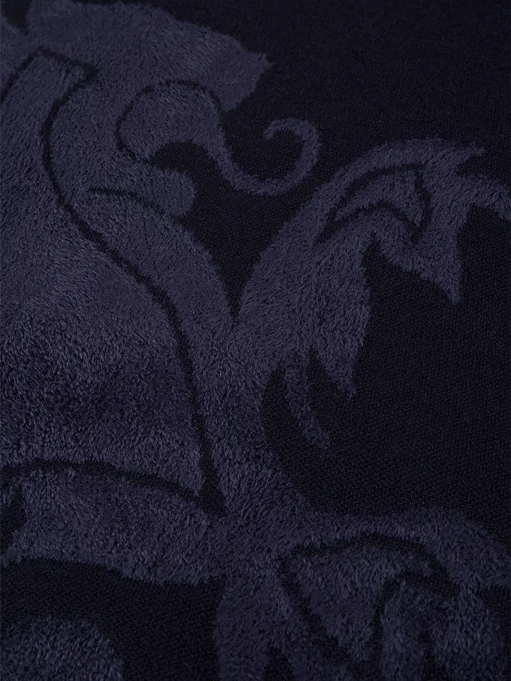 Zilli Round Neck Sweater With Velvet-Feel Griffon Pattern