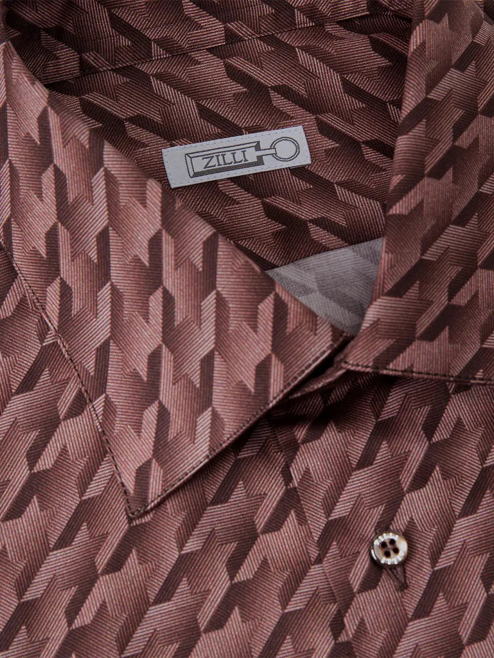 Long Sleeves Shirt with Houndstooth Pattern