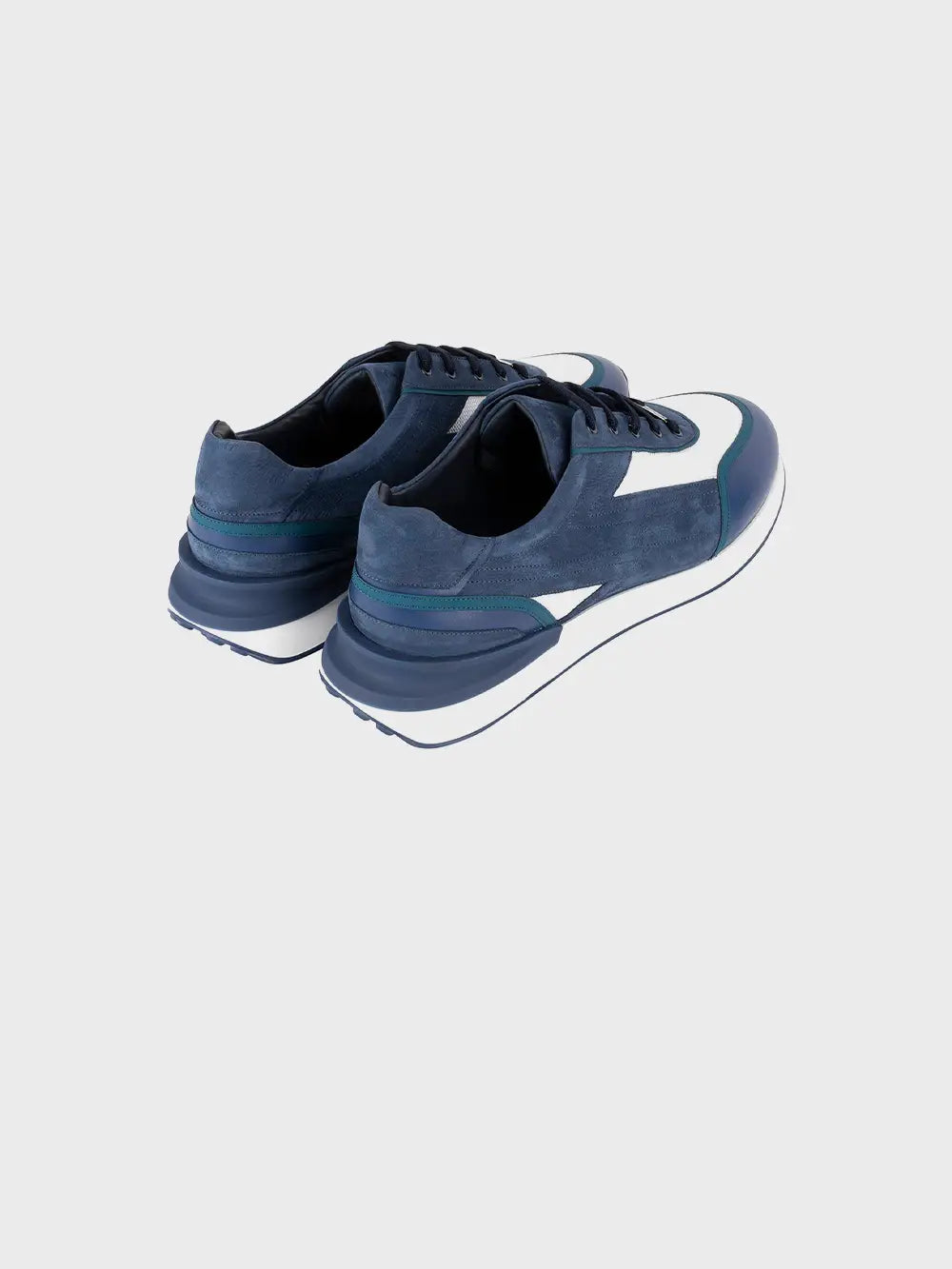 Zilli Calfskin Blue Sneakers