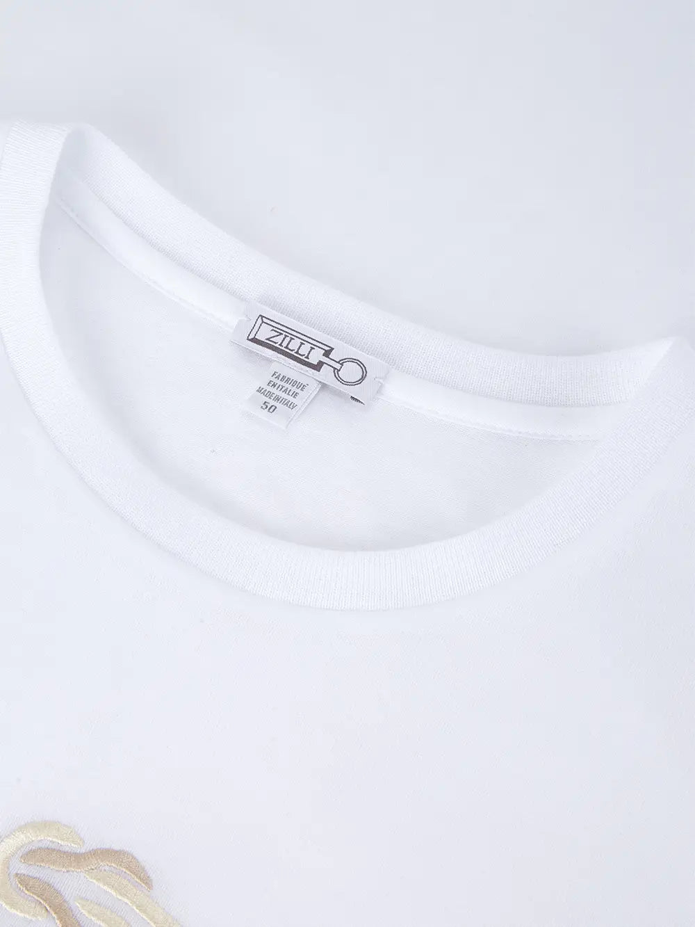 T-Shirt with Lion Circle Embroidery