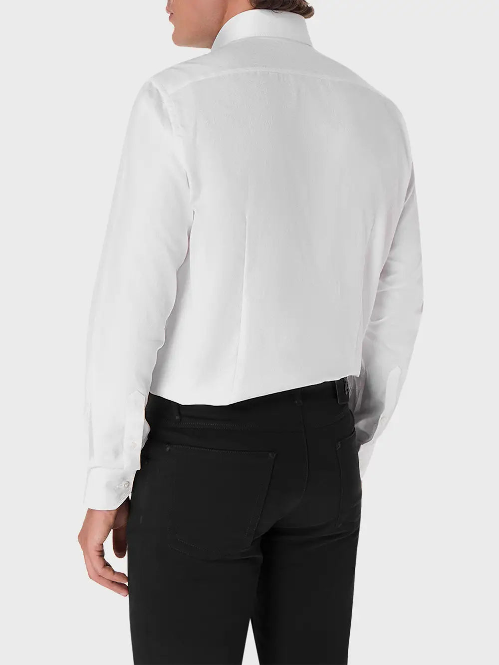 Timeless Shirt in Pure Cotton with Signature Mother-of-Pearl Buttons