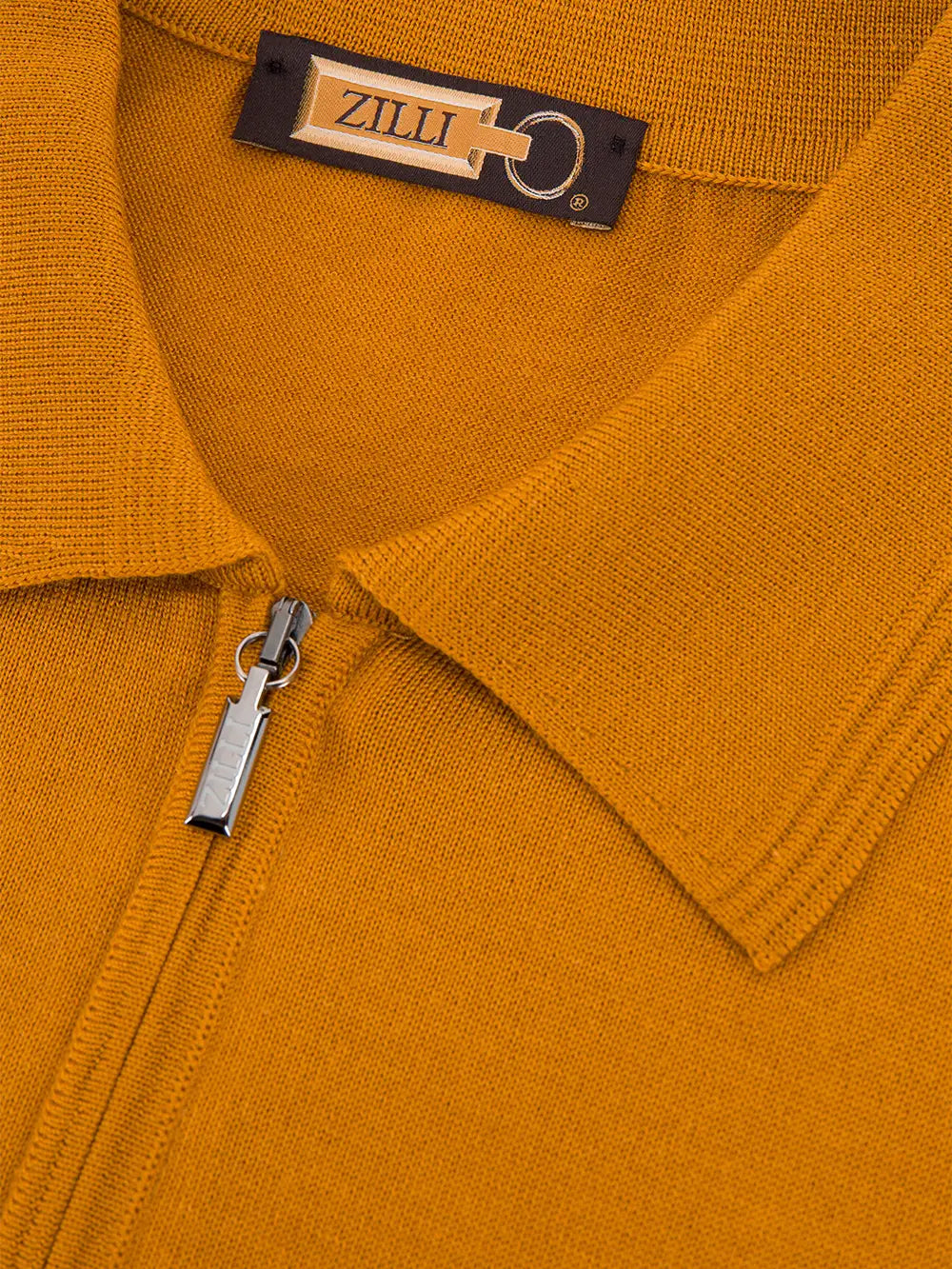 Polo Shirt in Wool, Silk, and Cashmere Knit with Micro Griffon Embroidery