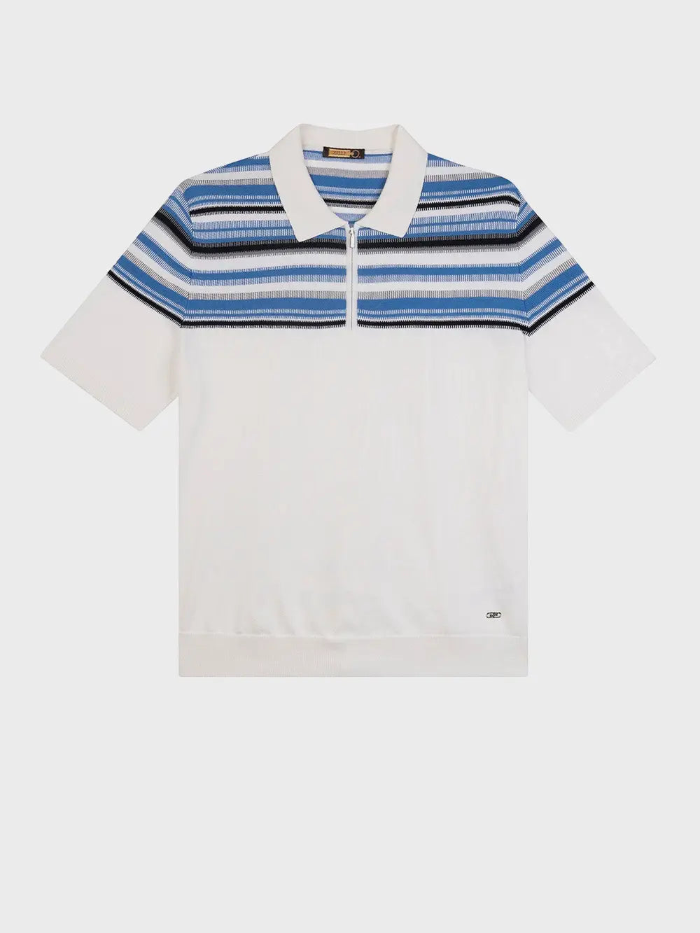 Zilli Silk-Cotton Blend Zipped Polo Shirt