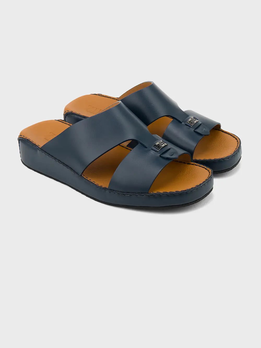 Zilli Arabic Style Calfskin Sandals with Retro Plaque