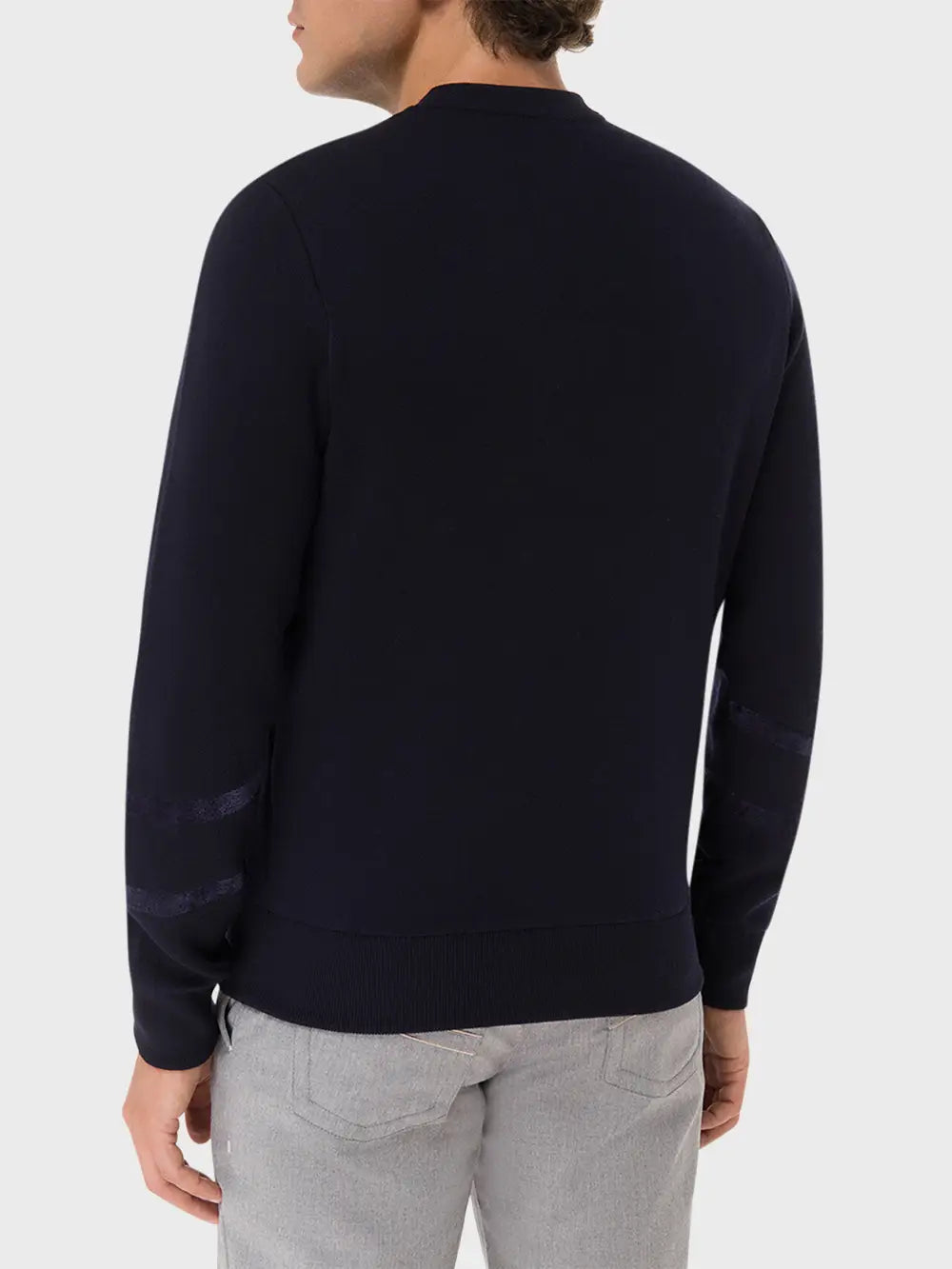 Zilli Round Neck Sweater With Velvet-Feel Griffon Pattern