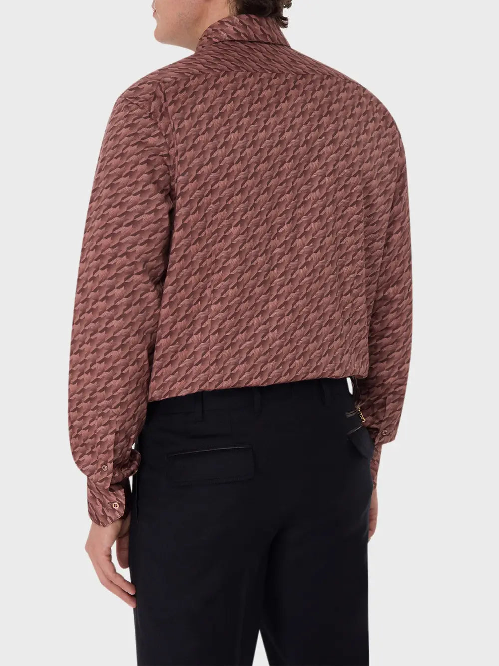 Long Sleeves Shirt with Houndstooth Pattern