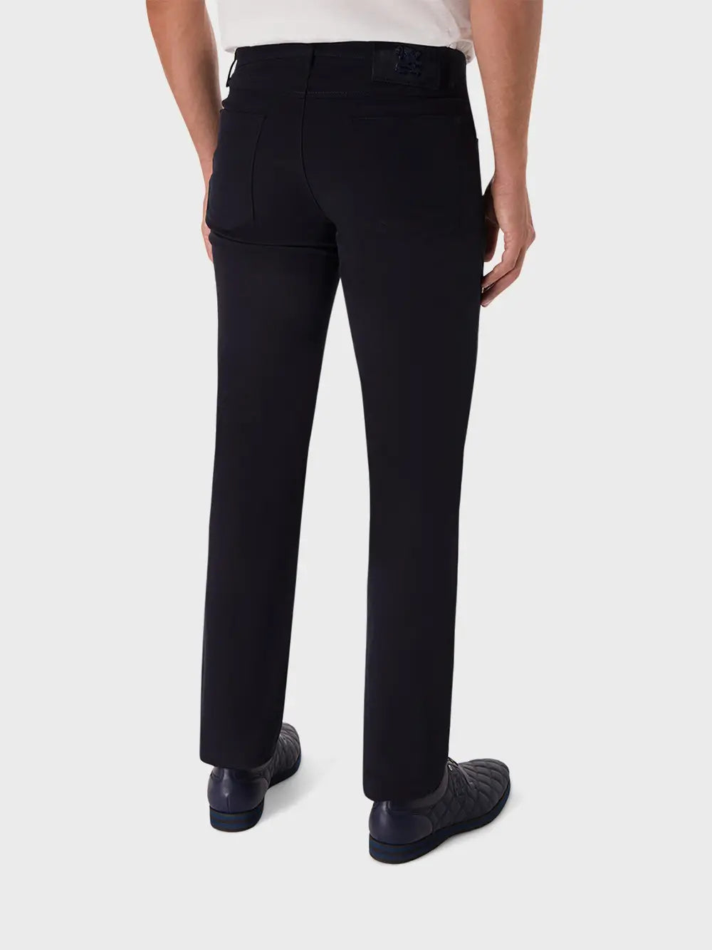 Slim Jeans with Calf Suede Patch