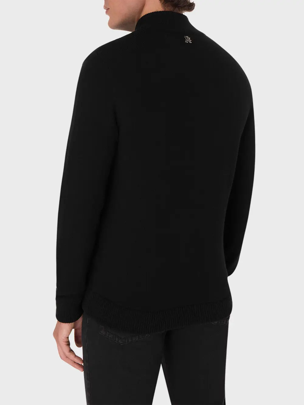 Cashmere Cardigan with Suede Calfskin Details