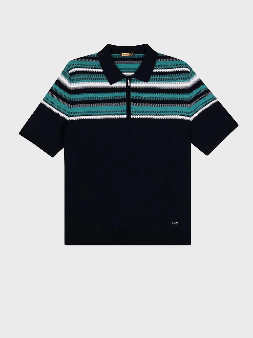 Zilli Silk-Cotton Blend Zipped Polo Shirt