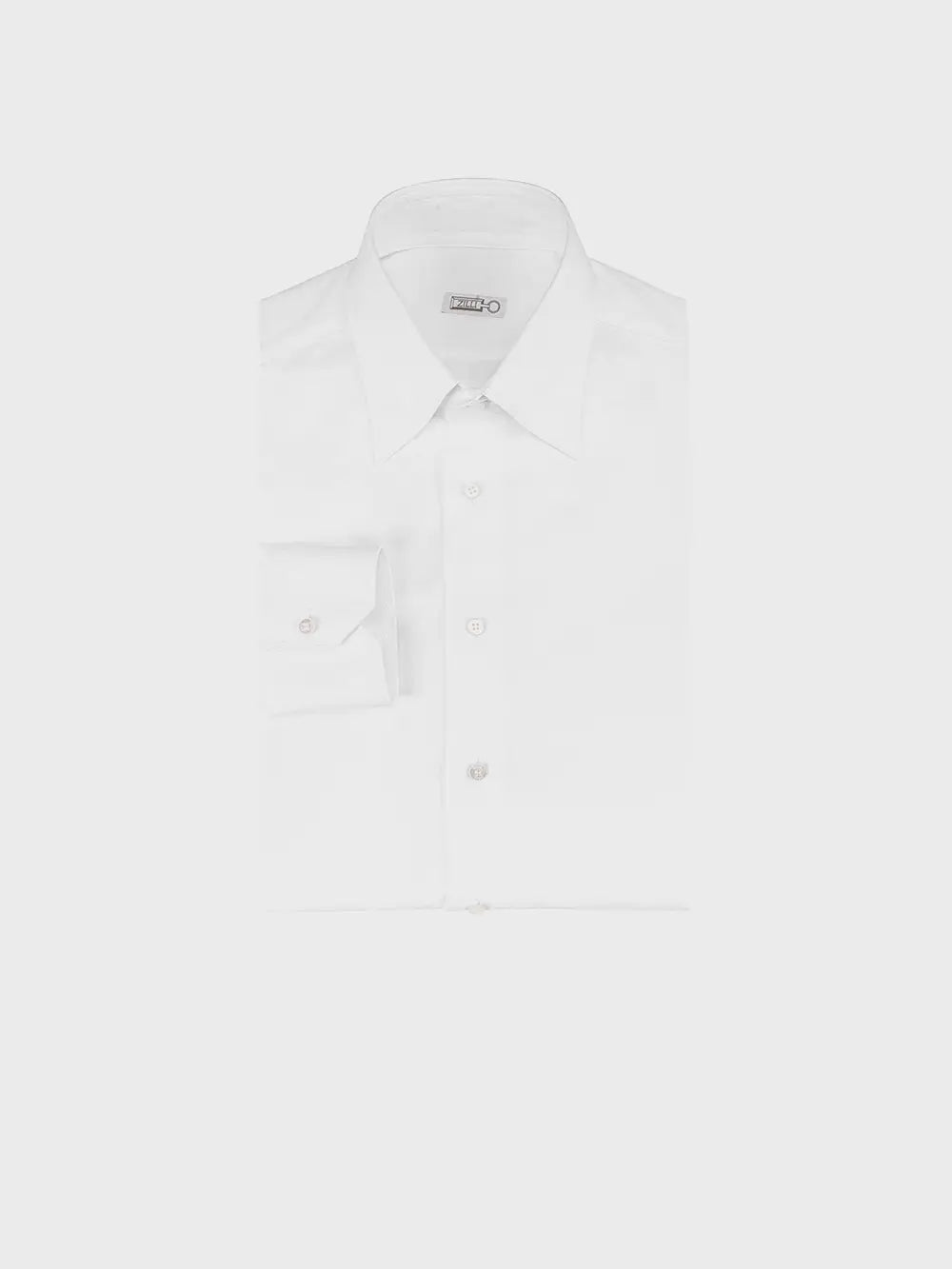 Timeless Shirt in Pure Cotton with Signature Mother-of-Pearl Buttons