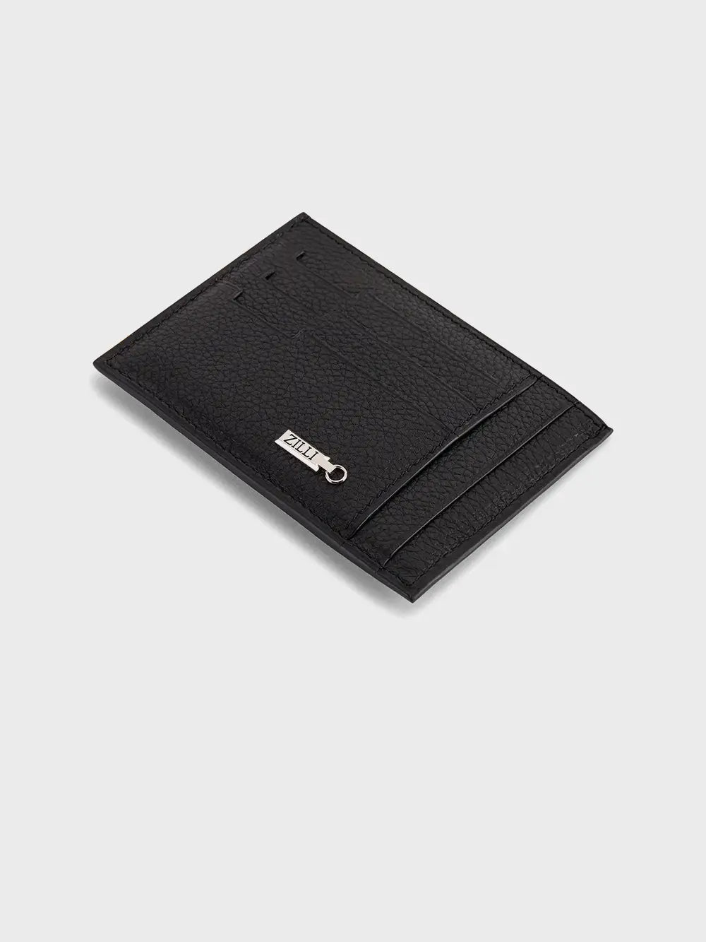 Grained Calfskin Credit Card Holder