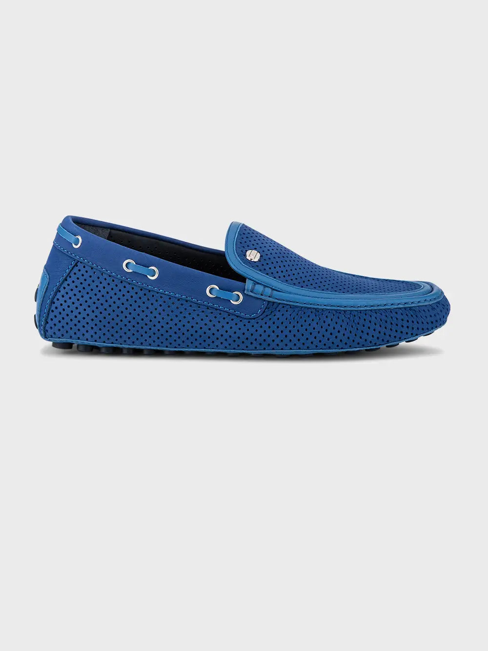 Suede Perforated Loafers