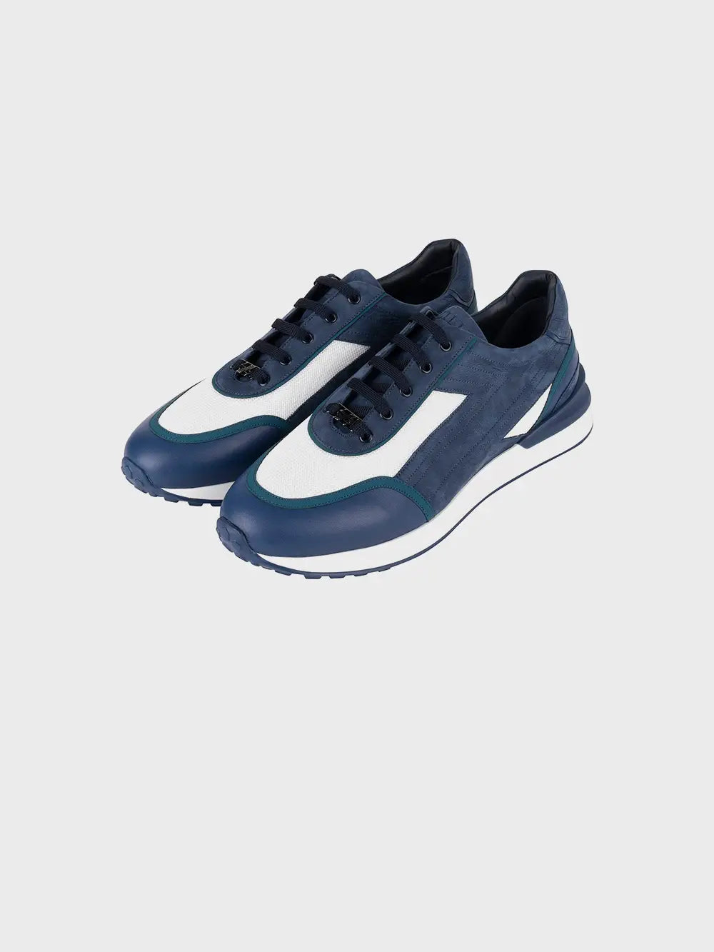 Zilli Calfskin Blue Sneakers
