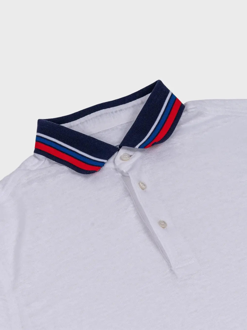Zilli Short Sleeve Linen Polo Shirt with Classic Button Design