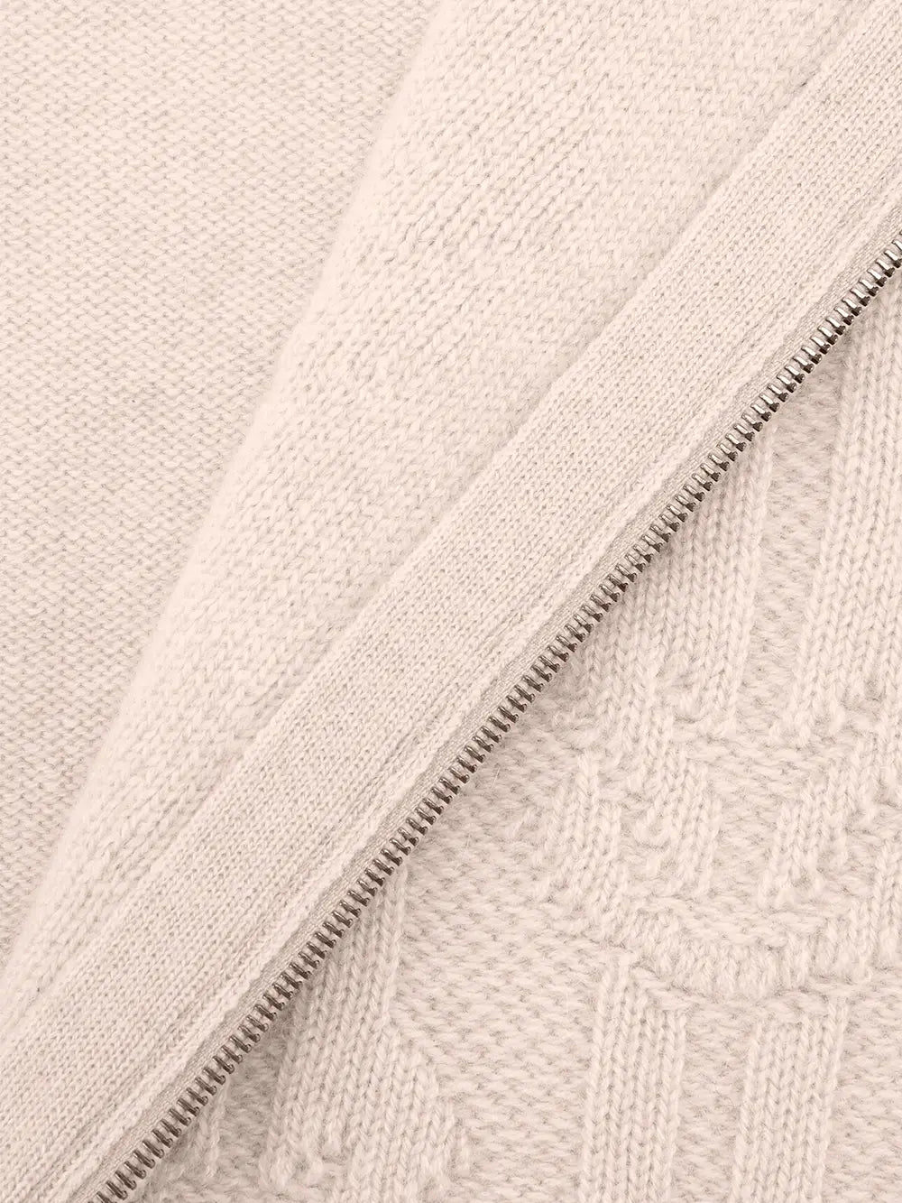 Cashmere Cardigan with Suede Calfskin Details
