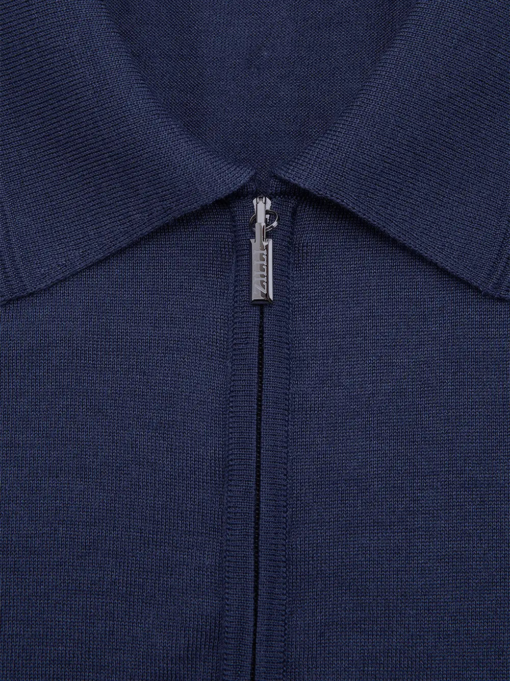 Polo Shirt in Wool, Silk, and Cashmere Knit with Micro Griffon Embroidery