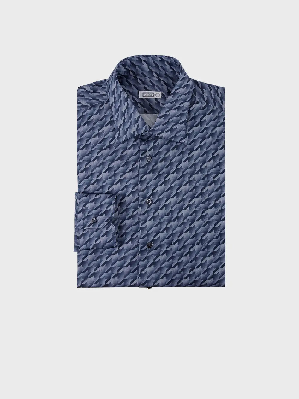 Long Sleeves Shirt with Houndstooth Pattern