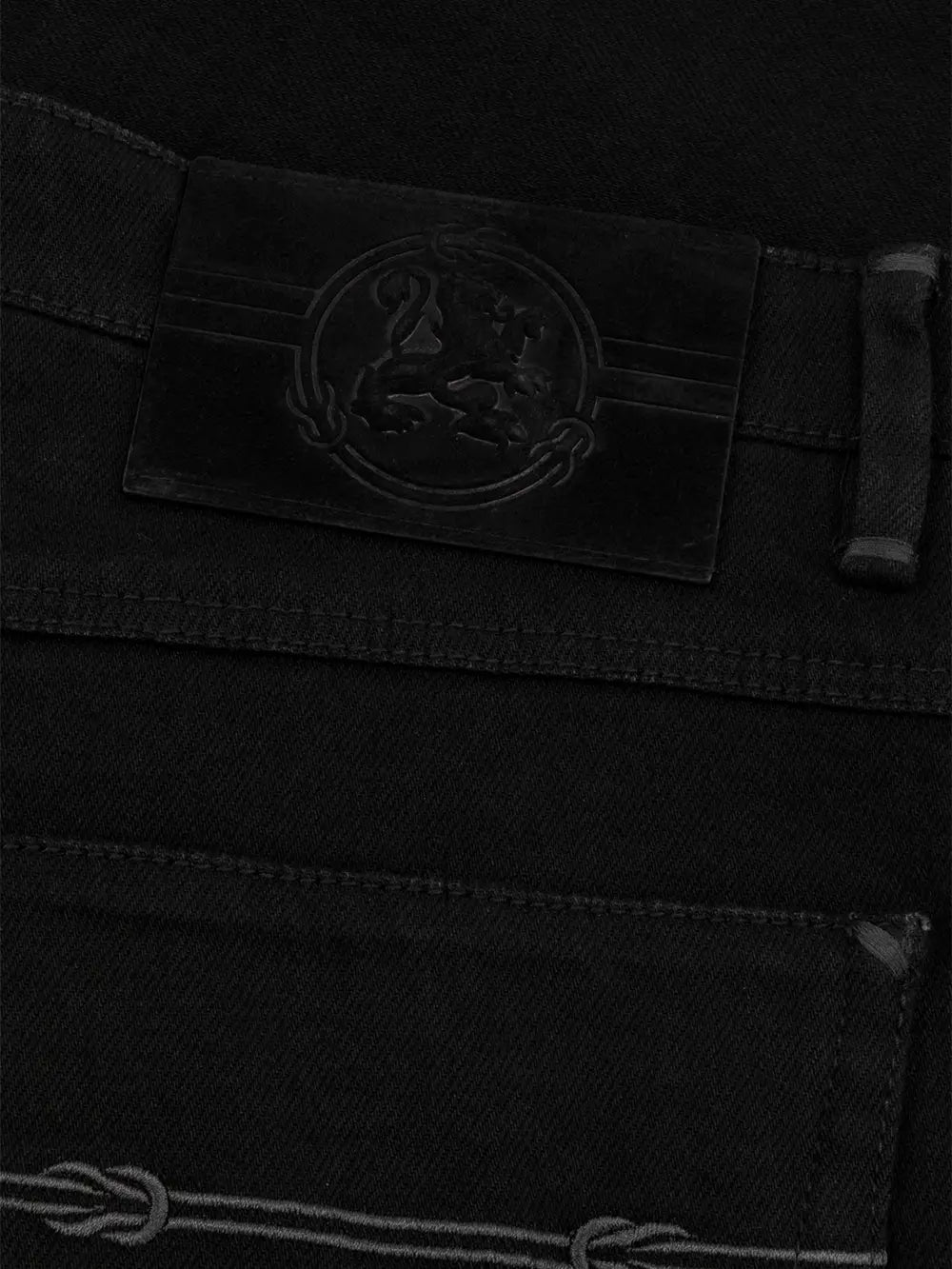 Jeans with Art Express Knot Embroidery