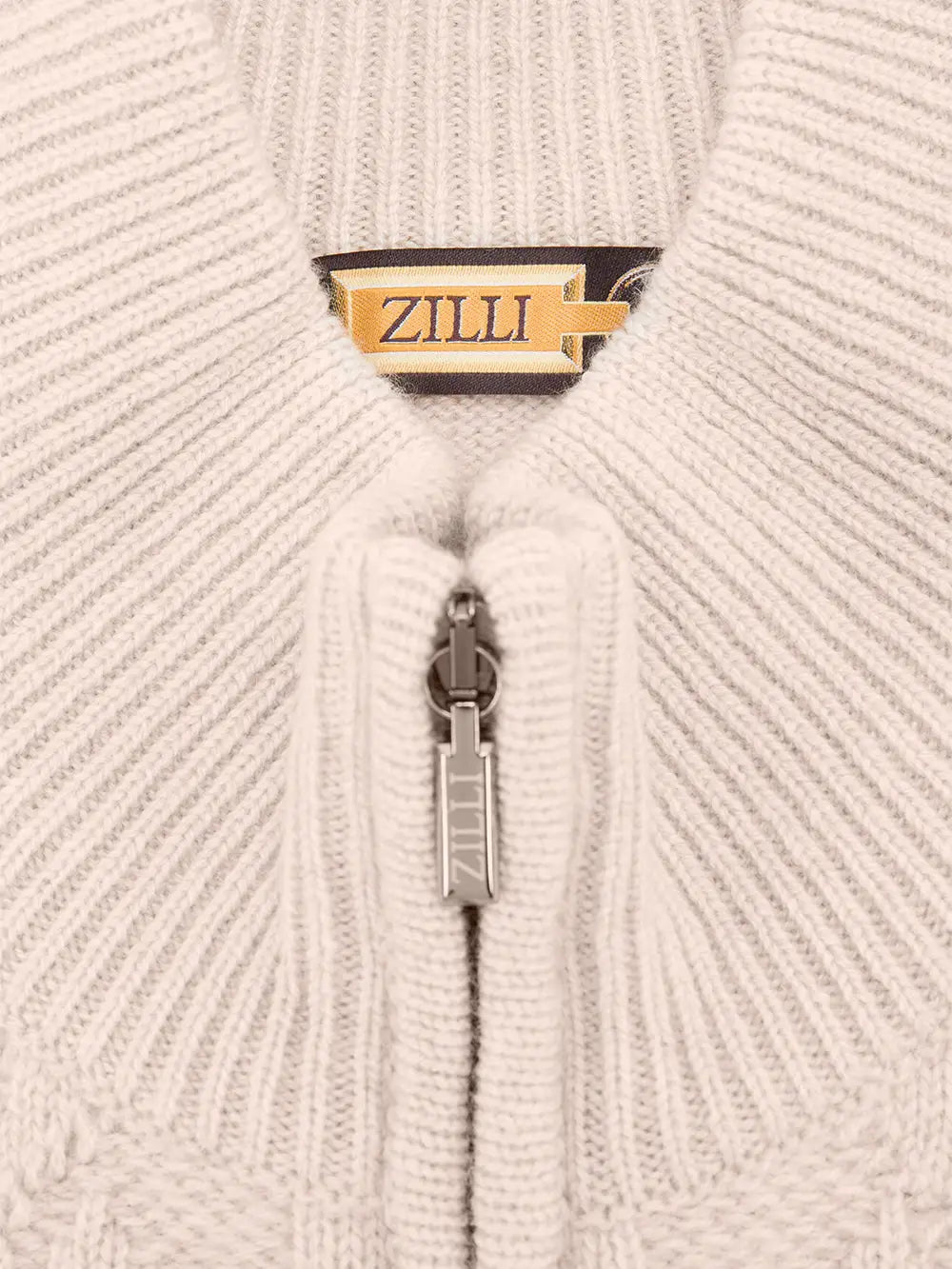 Cashmere Cardigan with Suede Calfskin Details