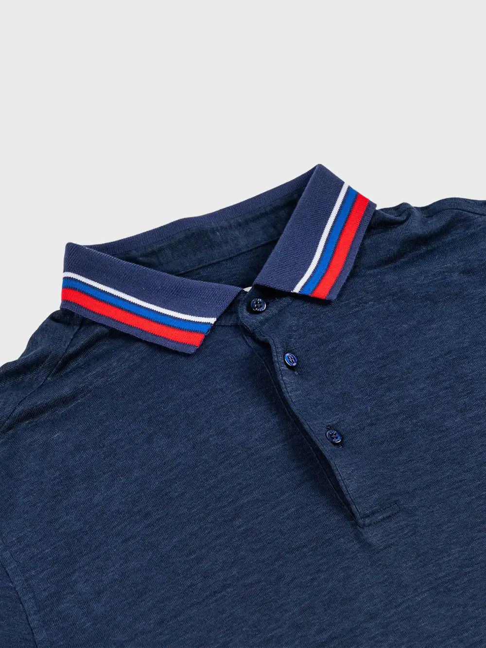 Zilli Short Sleeve Linen Polo Shirt with Classic Button Design