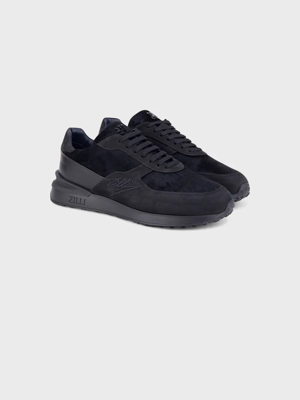 Suede Calfskin Sneakers with ZILLI Signature
