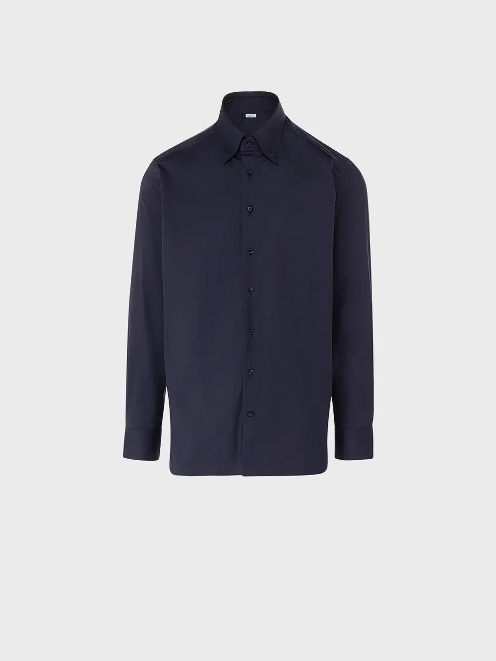 Classic Cotton Blend Shirt with Unique American-Style Collar