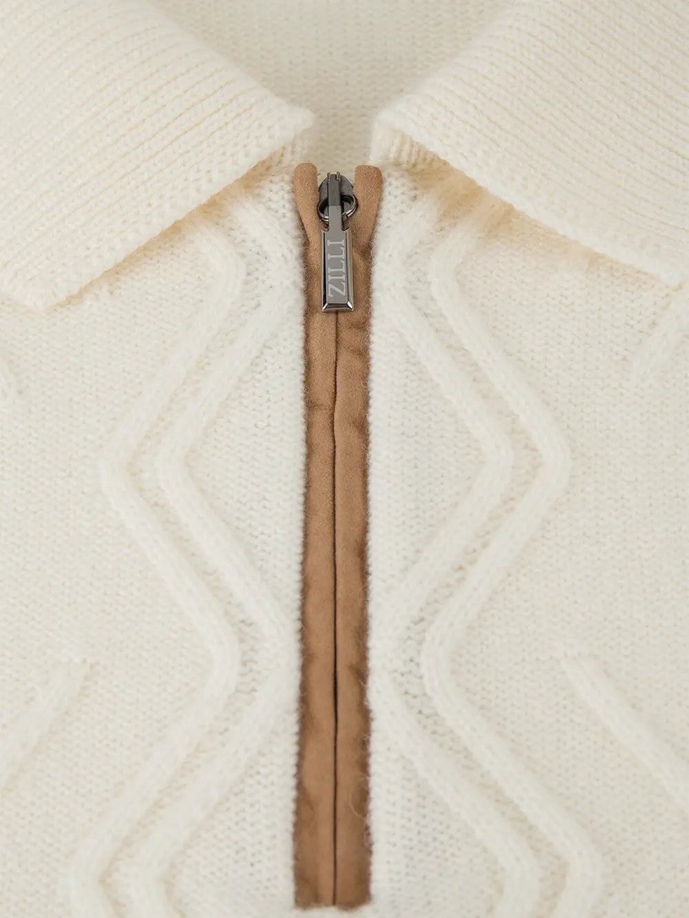 Zilli Mirror Lozenges Jacquard Weave Zipped Polo