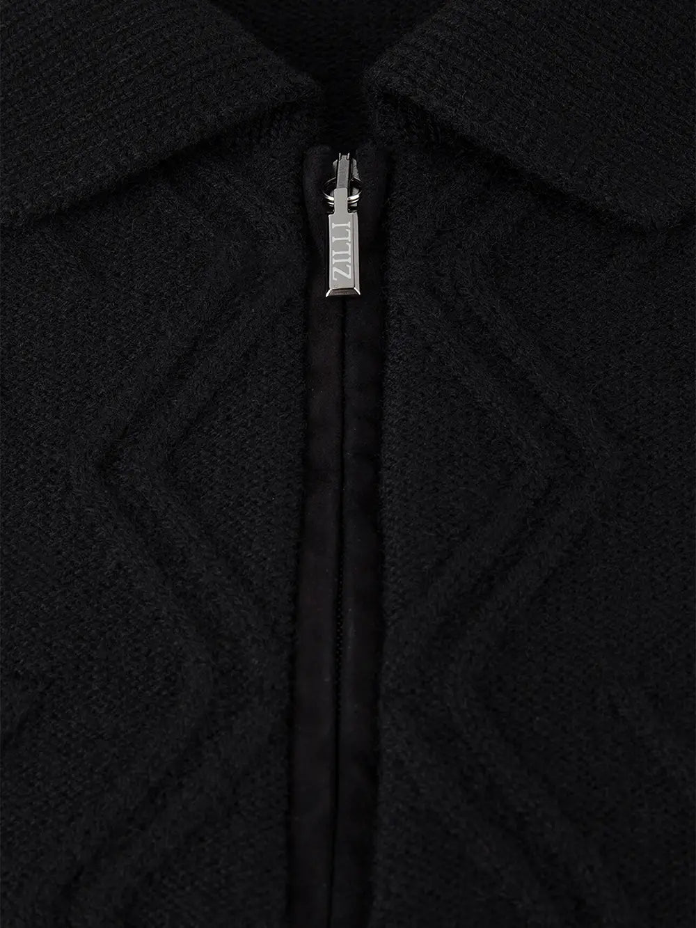 Zilli Mirror Lozenges Jacquard Weave Zipped Polo