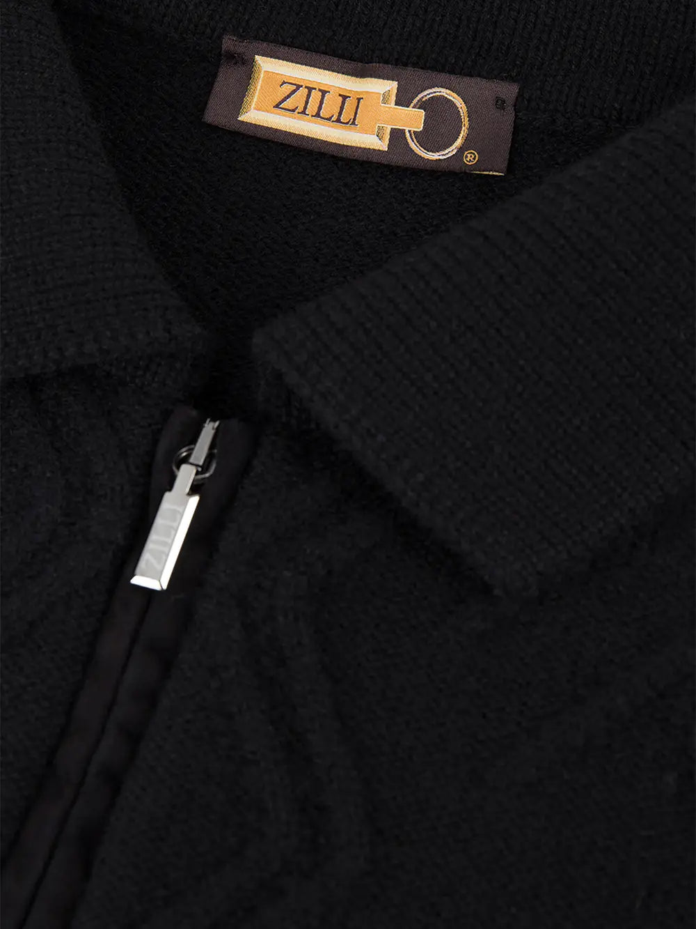Zilli Mirror Lozenges Jacquard Weave Zipped Polo