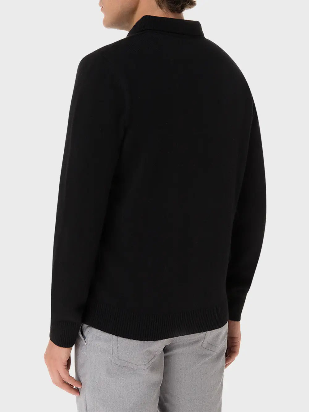 Zilli Mirror Lozenges Jacquard Weave Zipped Polo